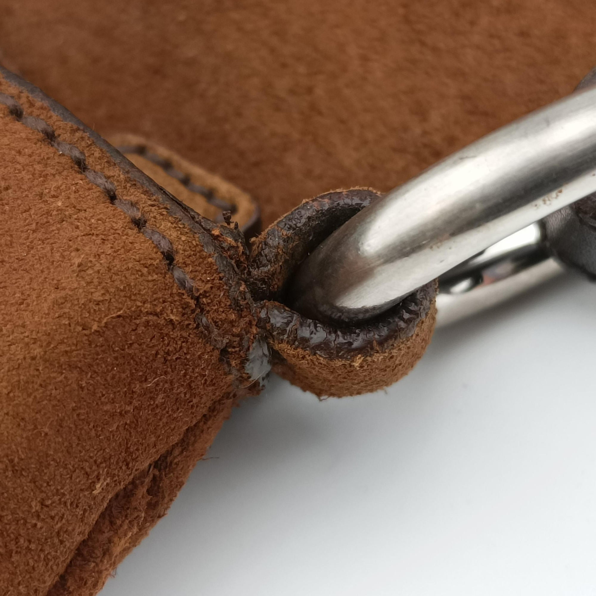 Pre-owned Prada Duet Brown Suede BR1825 shoulderbag | stylenewstar