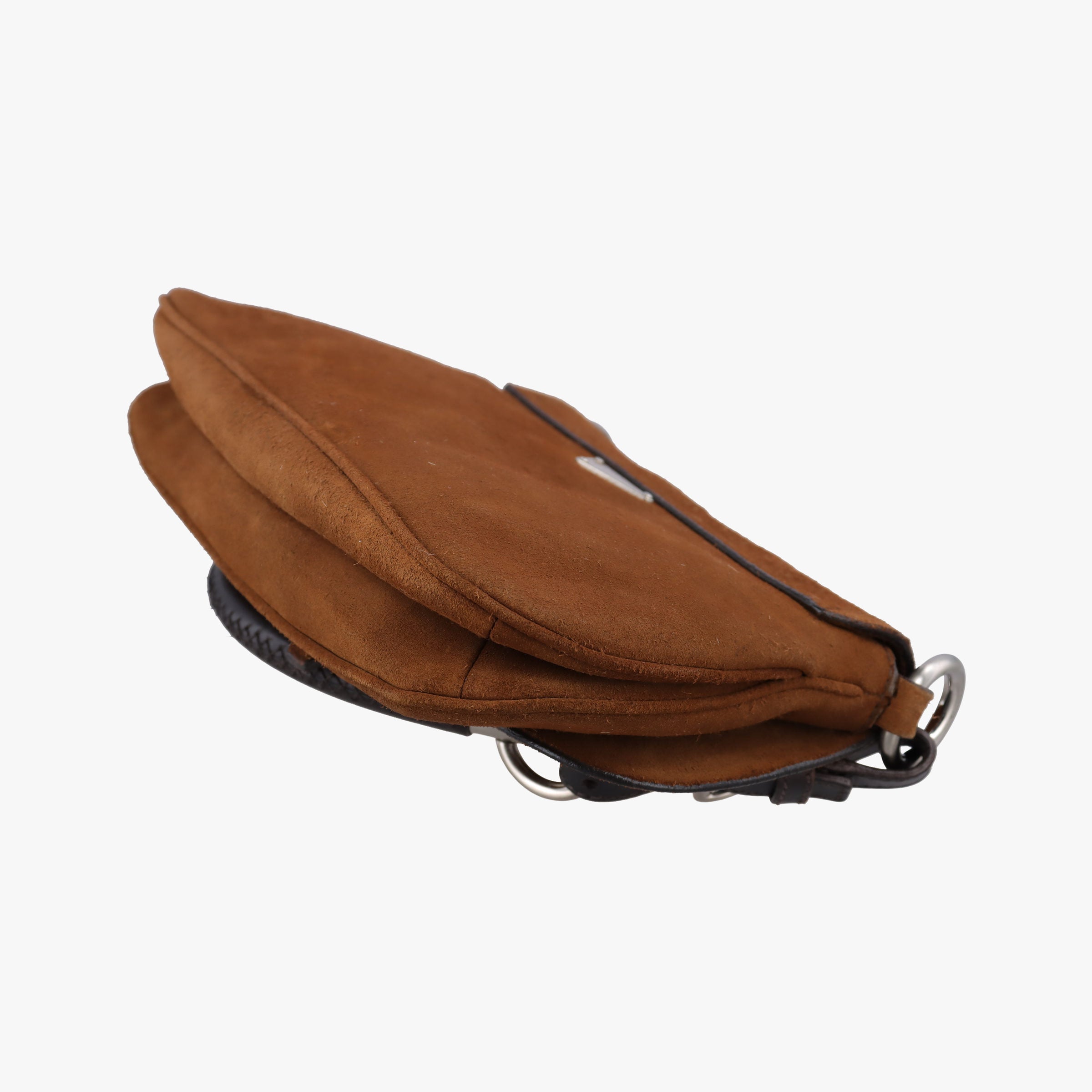 Pre-owned Prada Duet Brown Suede BR1825 shoulderbag | stylenewstar