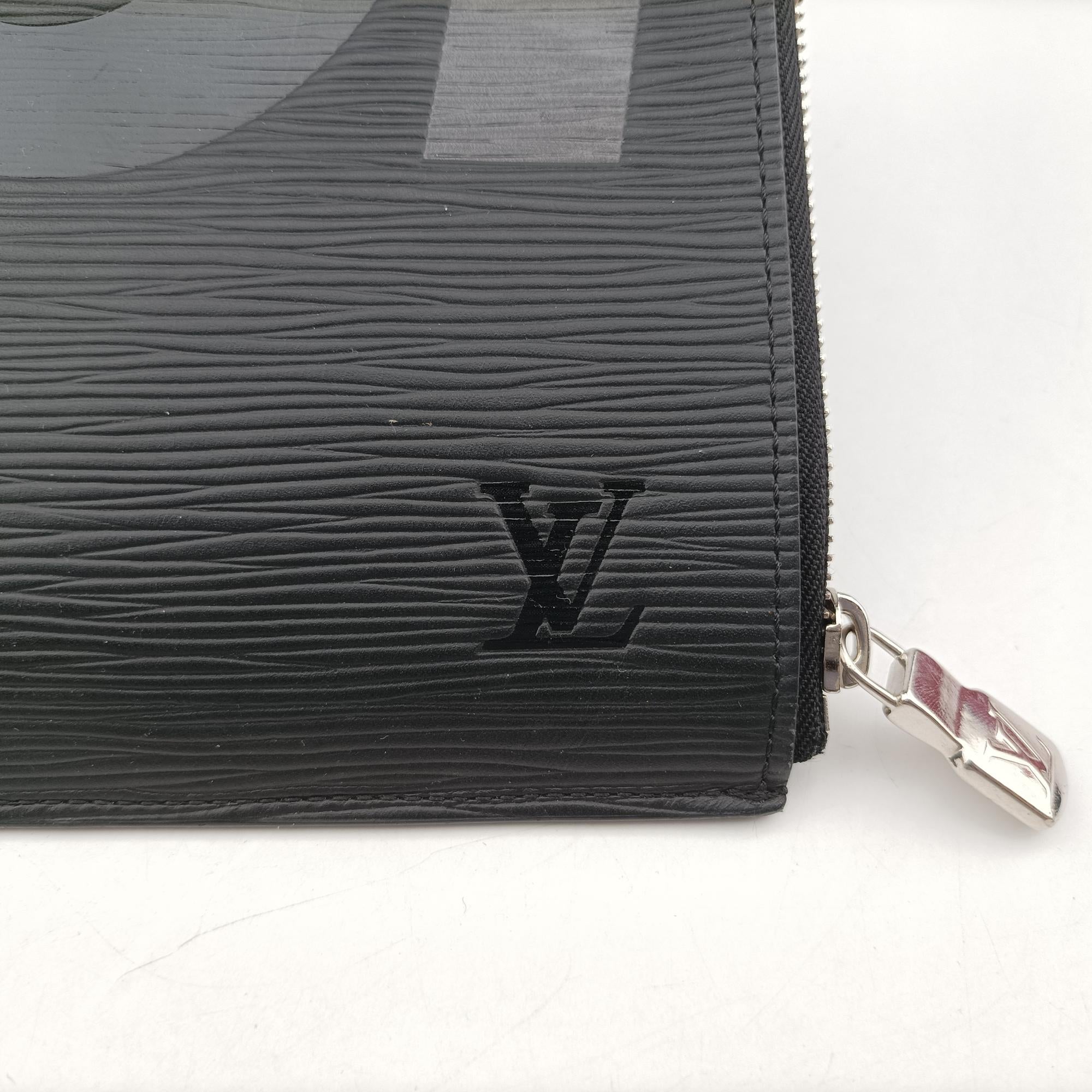 Pre-owned Louis Vuitton Pochette Jour GM Supreme Collaboration Noir epi M67754 clutchbag | stylenewstar