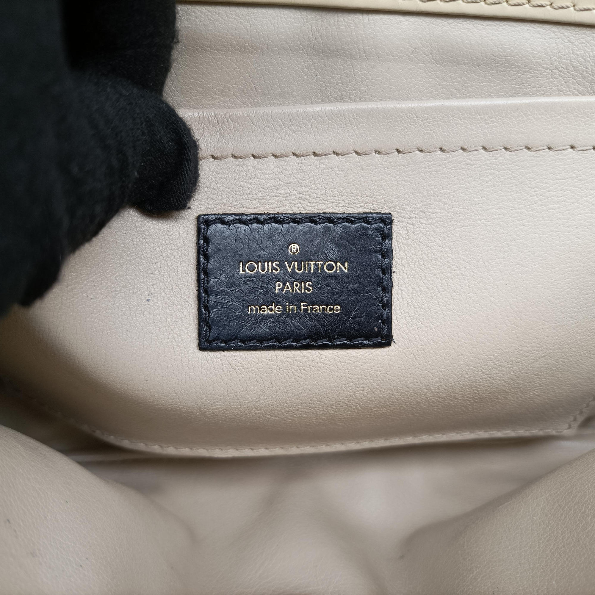 Pre-owned Louis Vuitton Dolly Black x White x Multicolor Cotton ×Velvet x Leather M95194 shoulderbag | stylenewstar