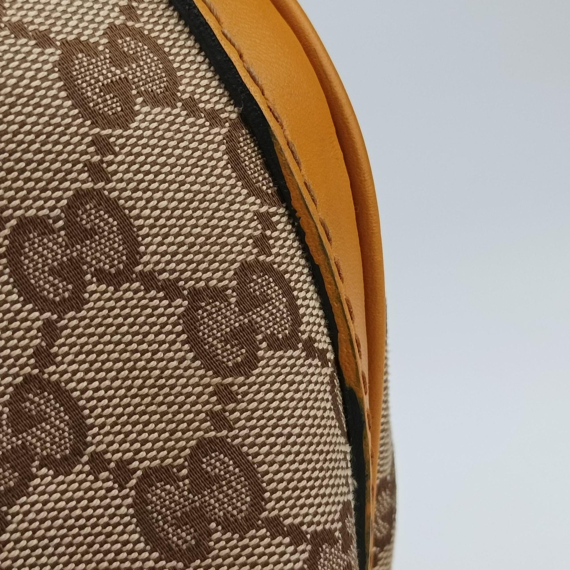 Pre-owned Gucci Sherry Line Beige×yellow×green canvas×Leather 247205 shoulderbag | stylenewstar