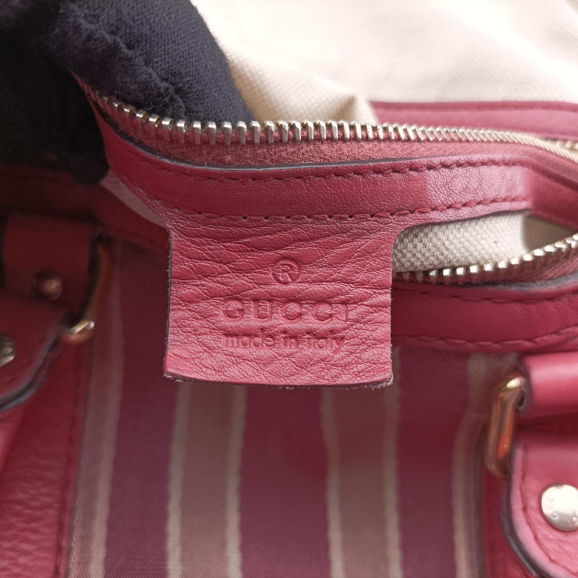 Pre-owned Gucci Sherry Line Pink×multicolor Leather 247205 shoulderbag | stylenewstar