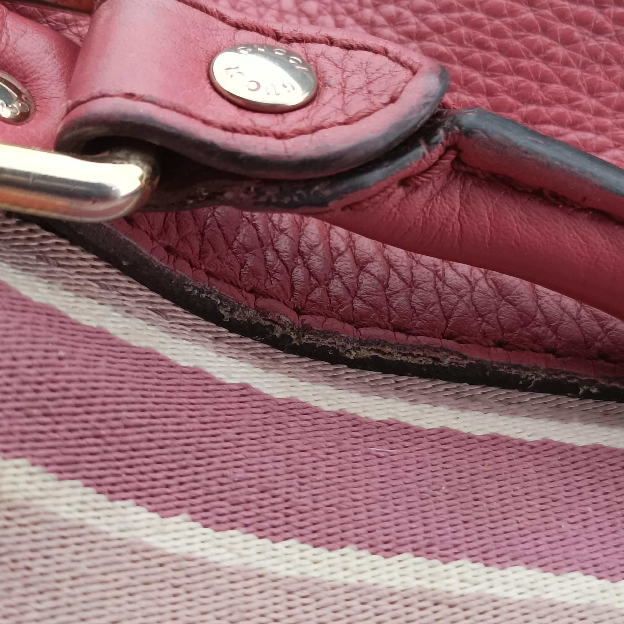 Pre-owned Gucci Sherry Line Pink×multicolor Leather 247205 shoulderbag | stylenewstar