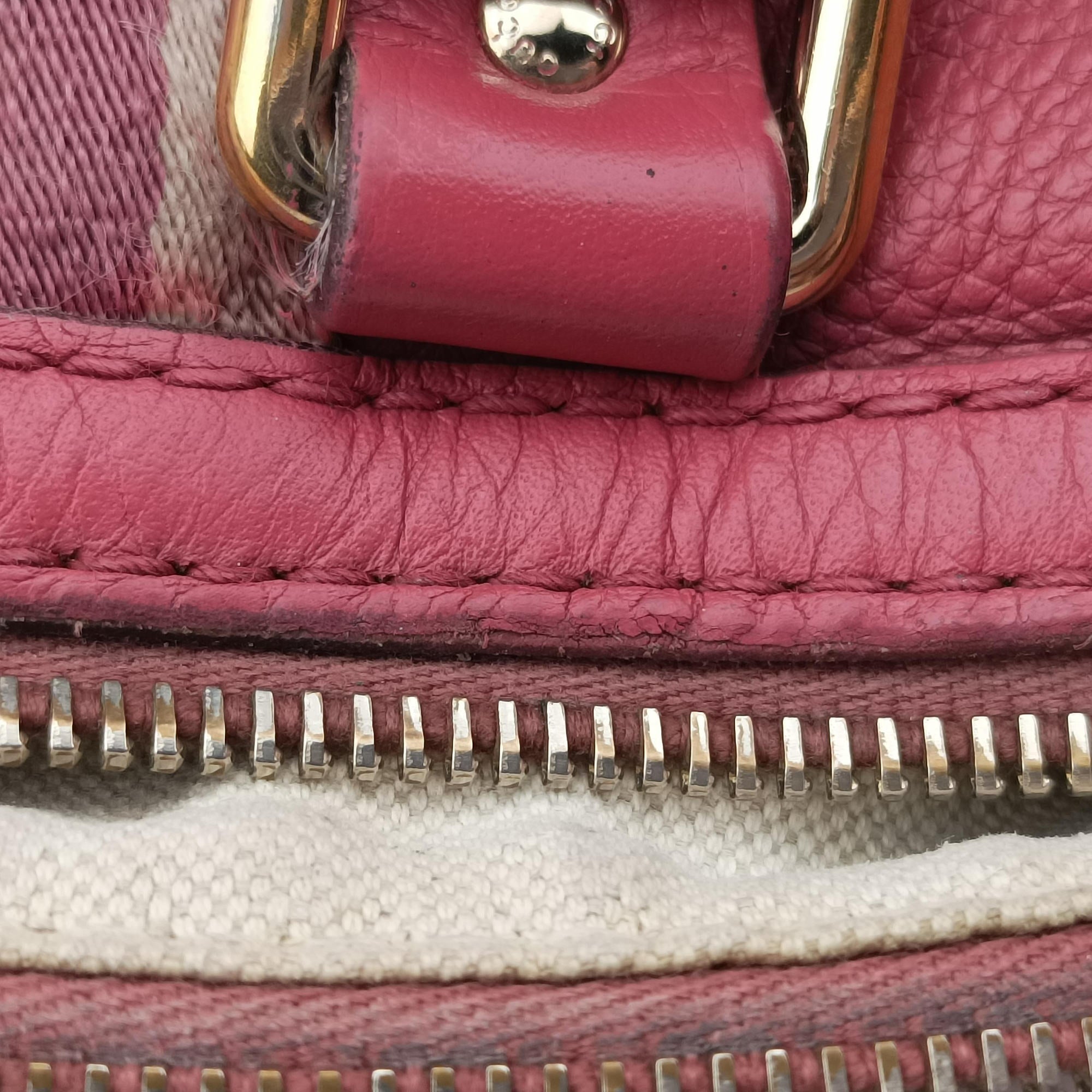 Pre-owned Gucci Sherry Line Pink×multicolor Leather 247205 shoulderbag | stylenewstar