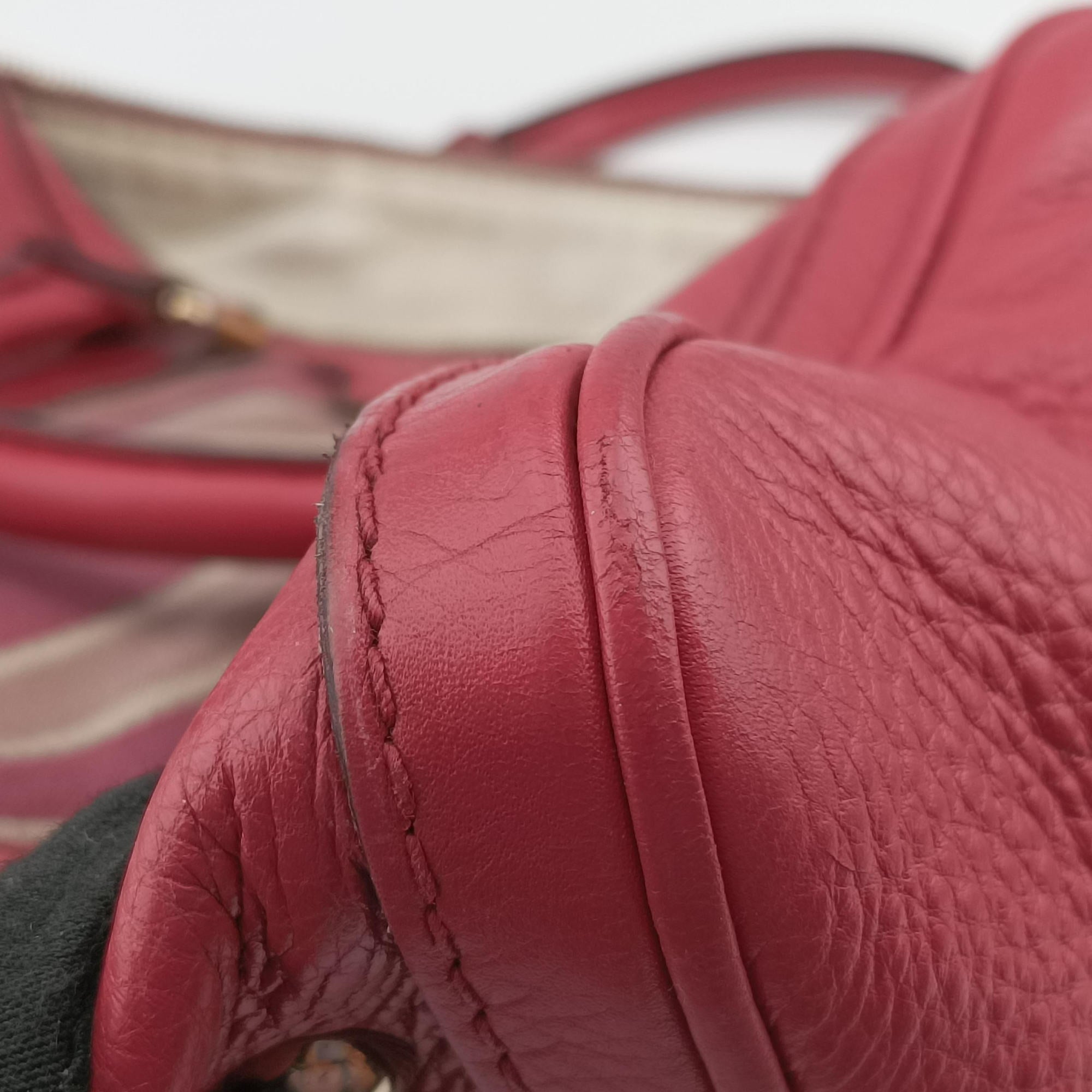 Pre-owned Gucci Sherry Line Pink×multicolor Leather 247205 shoulderbag | stylenewstar