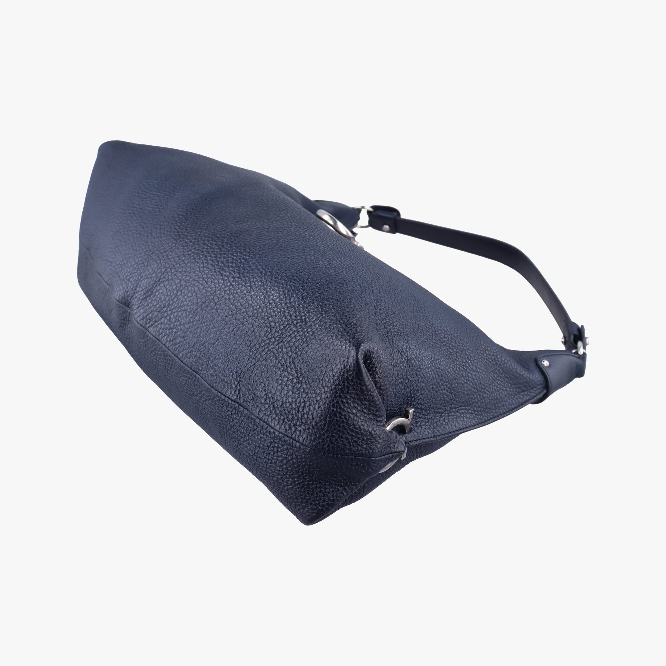 Pre-owned Ferragamo Fanisa hobo Blue leather  handbag | stylenewstar