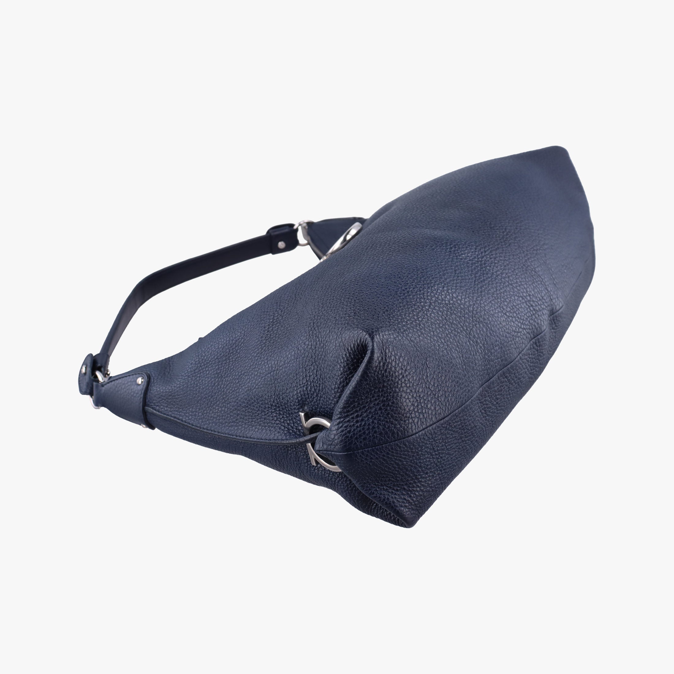 Pre-owned Ferragamo Fanisa hobo Blue leather  handbag | stylenewstar