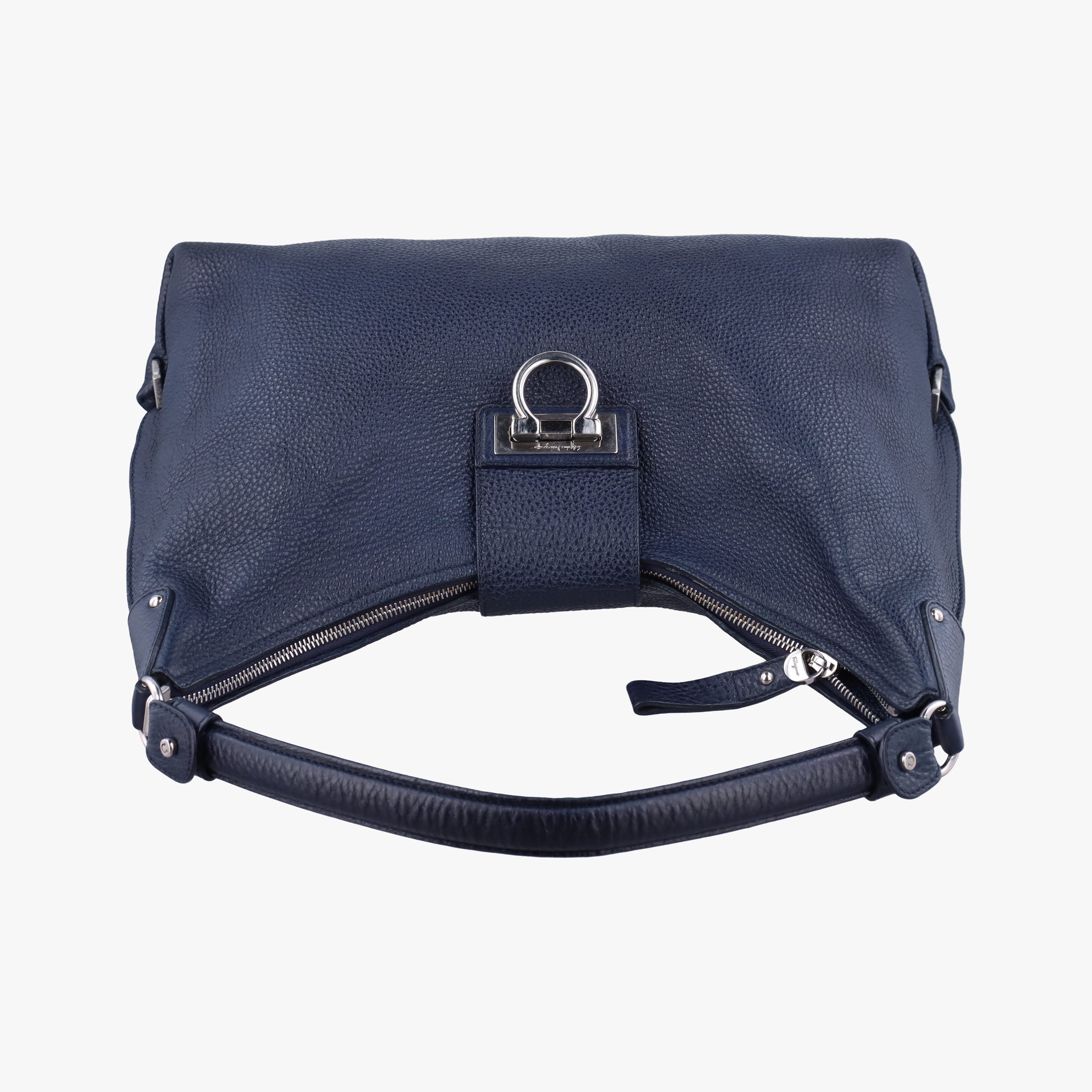 Pre-owned Ferragamo Fanisa hobo Blue leather  handbag | stylenewstar