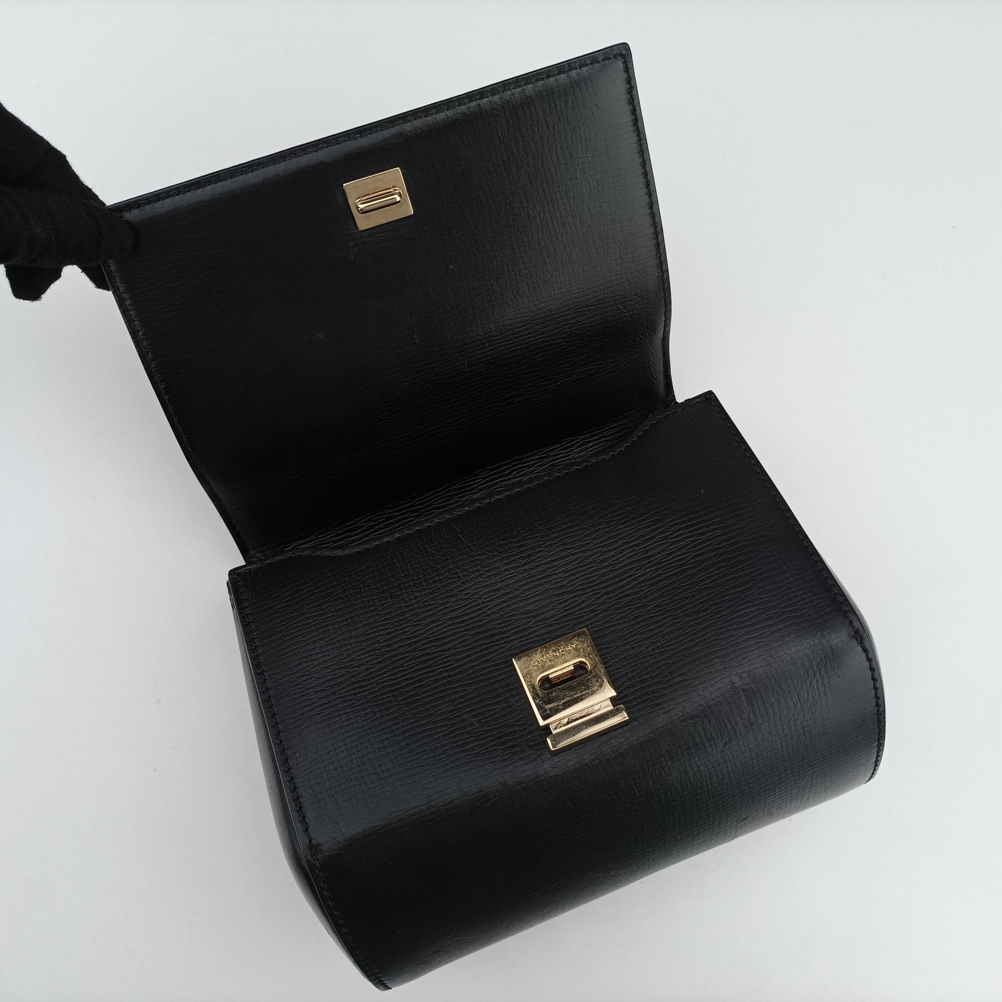 Pre-owned Givenchy Pandora Black Leather  shoulderbag | stylenewstar
