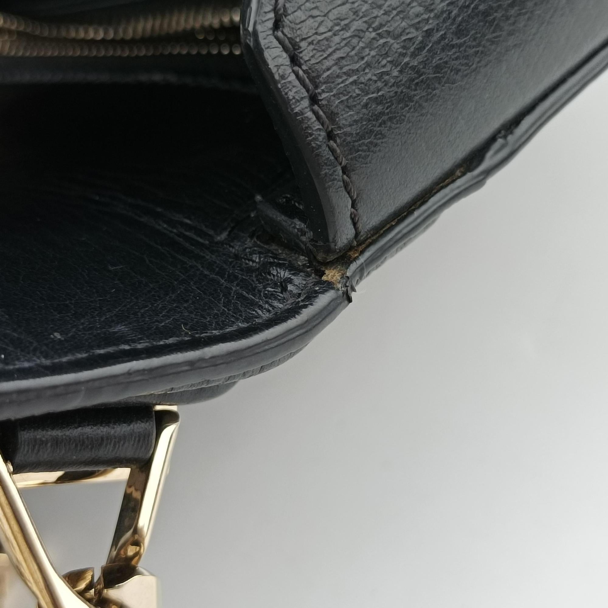 Pre-owned Givenchy Pandora Black Leather  shoulderbag | stylenewstar