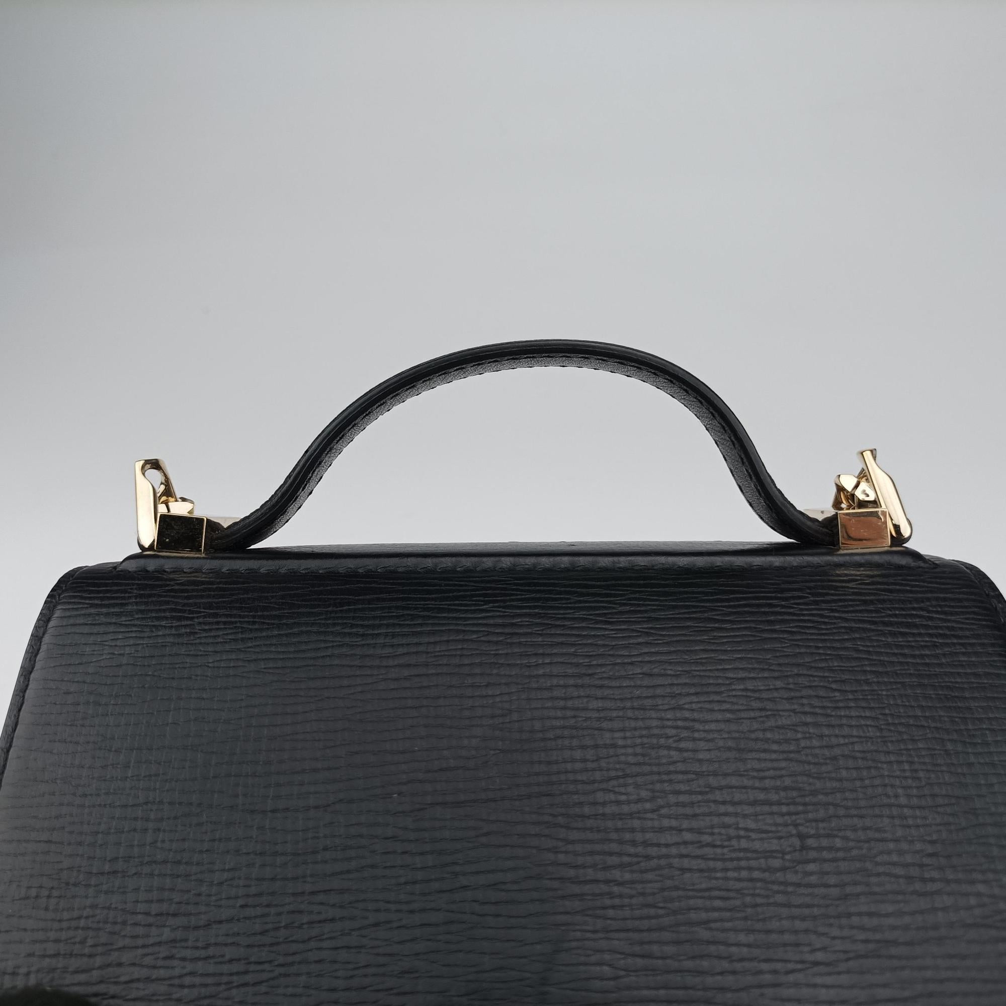 Pre-owned Givenchy Pandora Black Leather  shoulderbag | stylenewstar