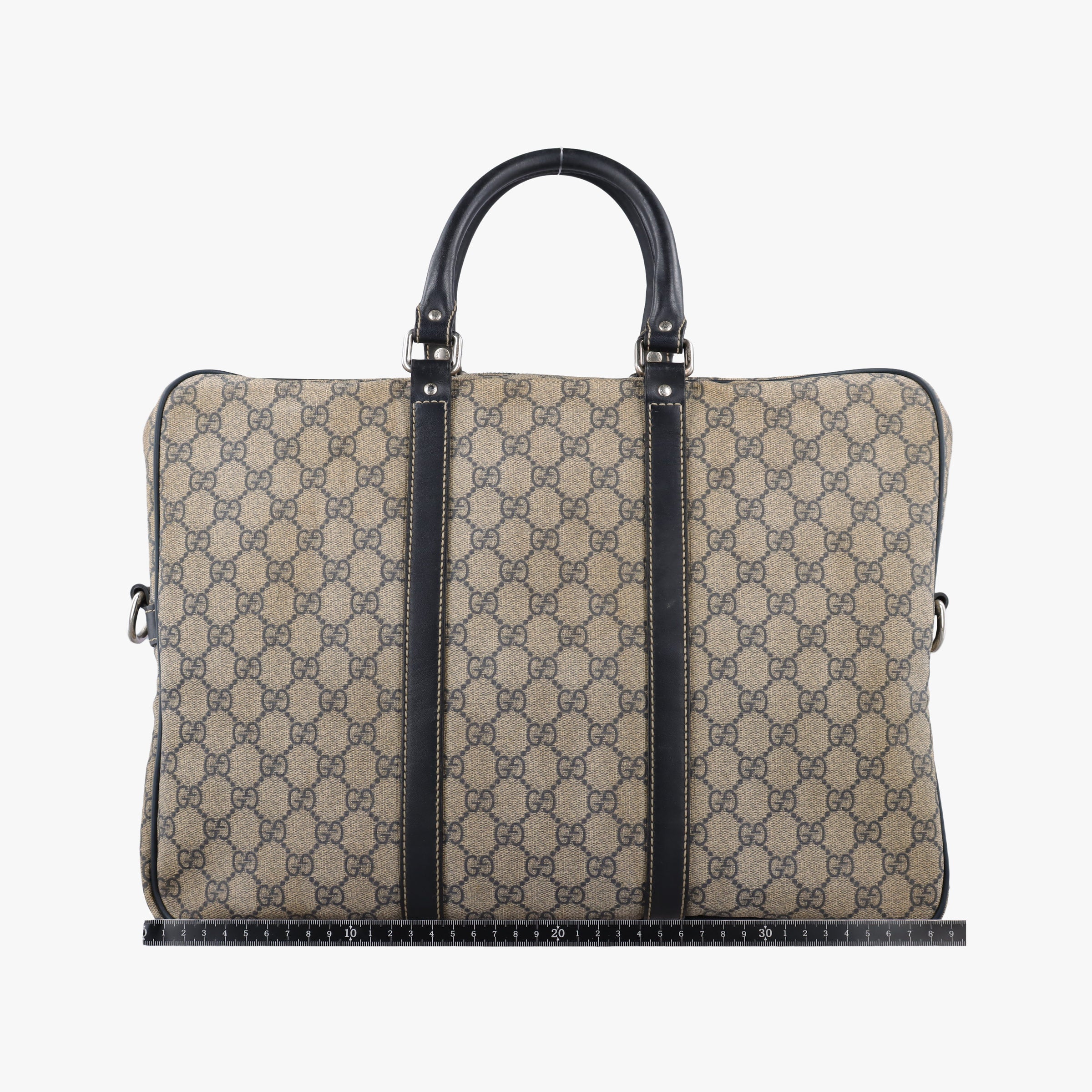 Vintage Gucci GG Supreme Briefcase Brown PVC coated canvasxLeather 201480 handbag | stylenewstar