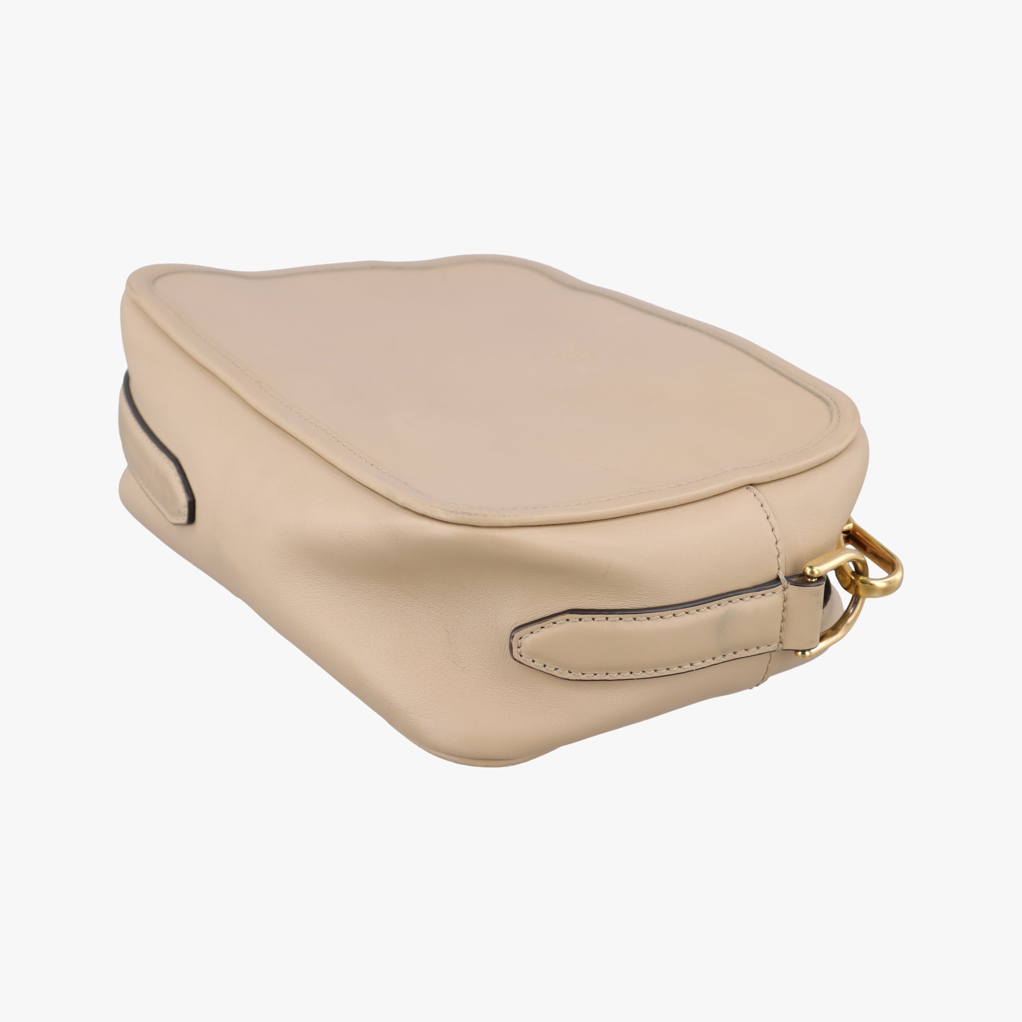 Pre-owned Fendi Cam Camera case Beige Leather 8BT287 shoulderbag | stylenewstar