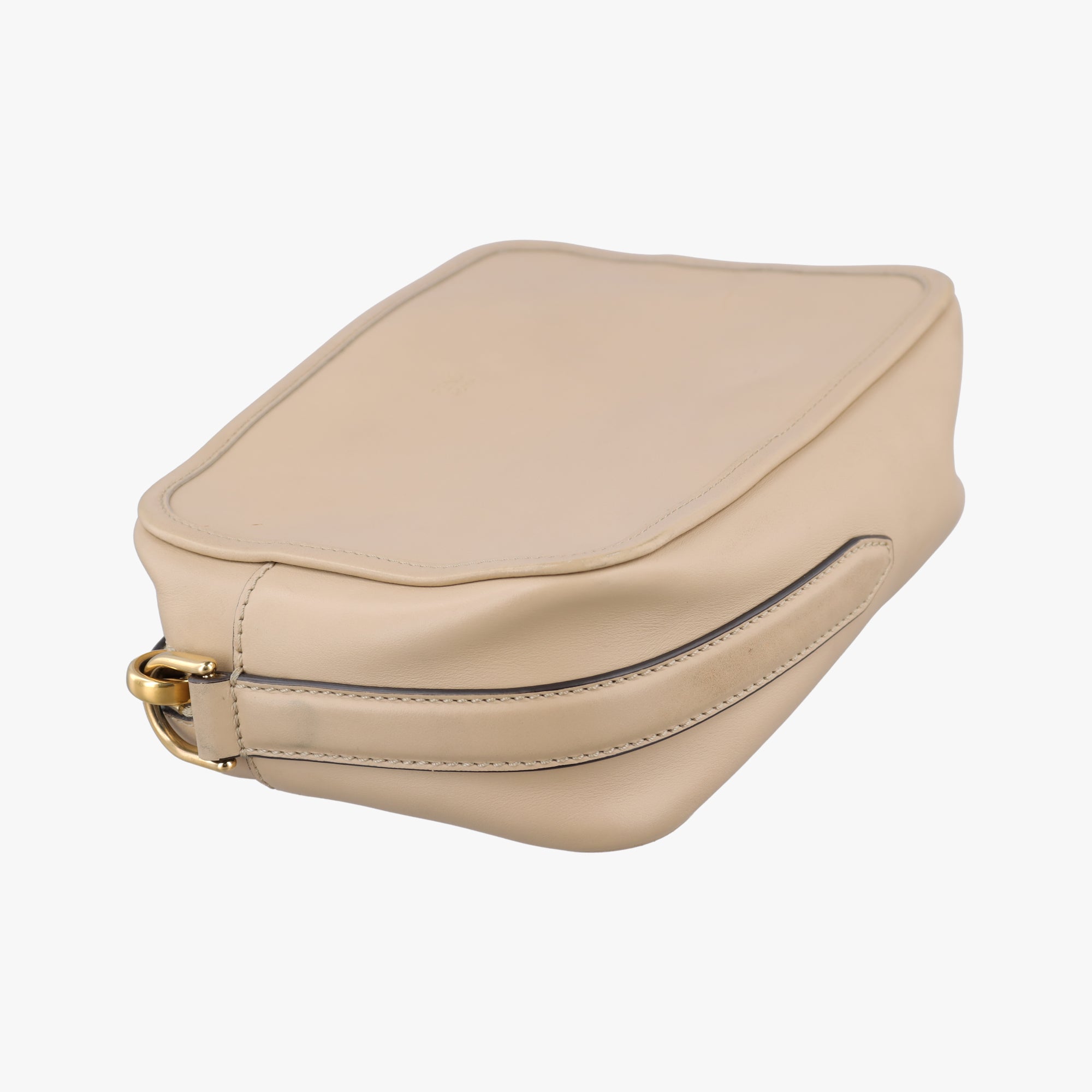 Pre-owned Fendi Cam Camera case Beige Leather 8BT287 shoulderbag | stylenewstar