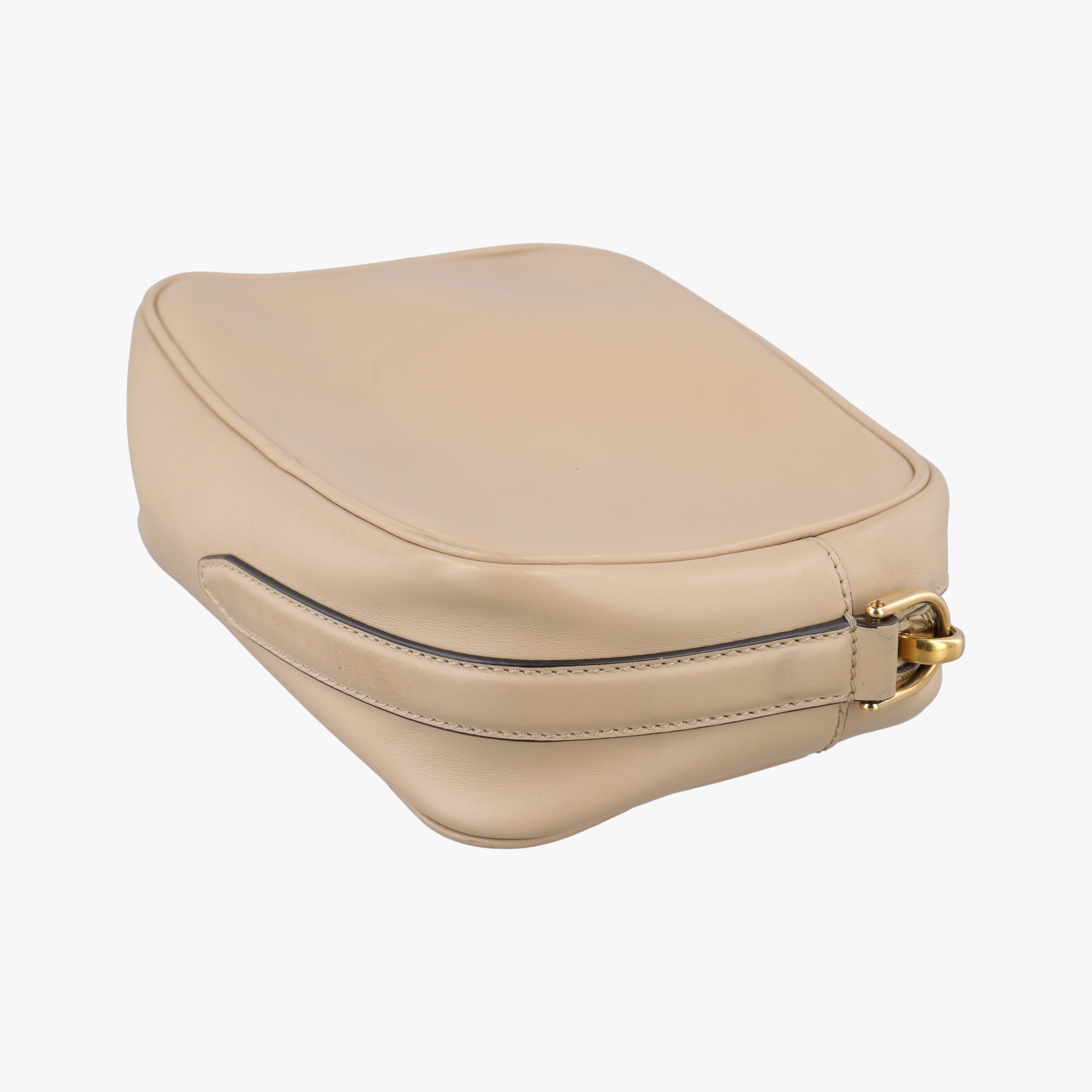Pre-owned Fendi Cam Camera case Beige Leather 8BT287 shoulderbag | stylenewstar