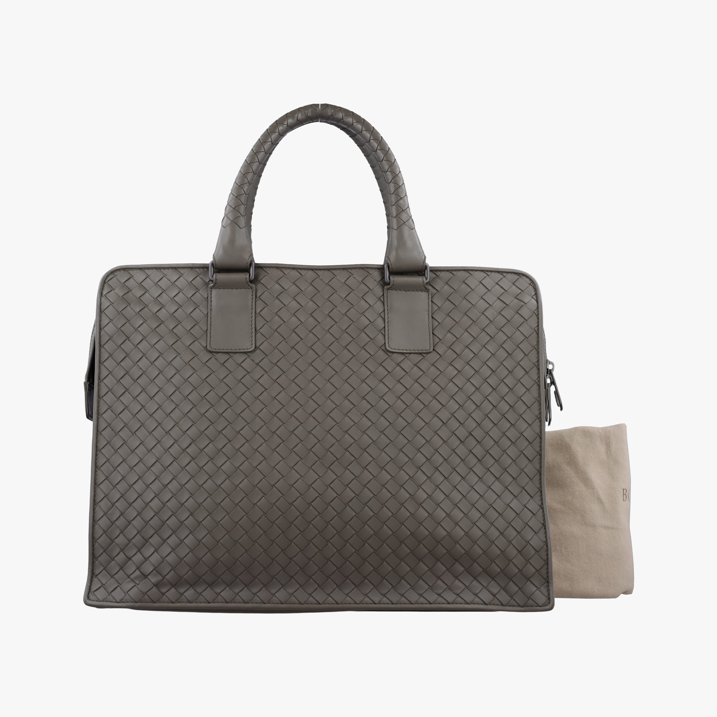 Pre-owned Bottega Veneta Intrecciato Grey lambskin  handbag | stylenewstar
