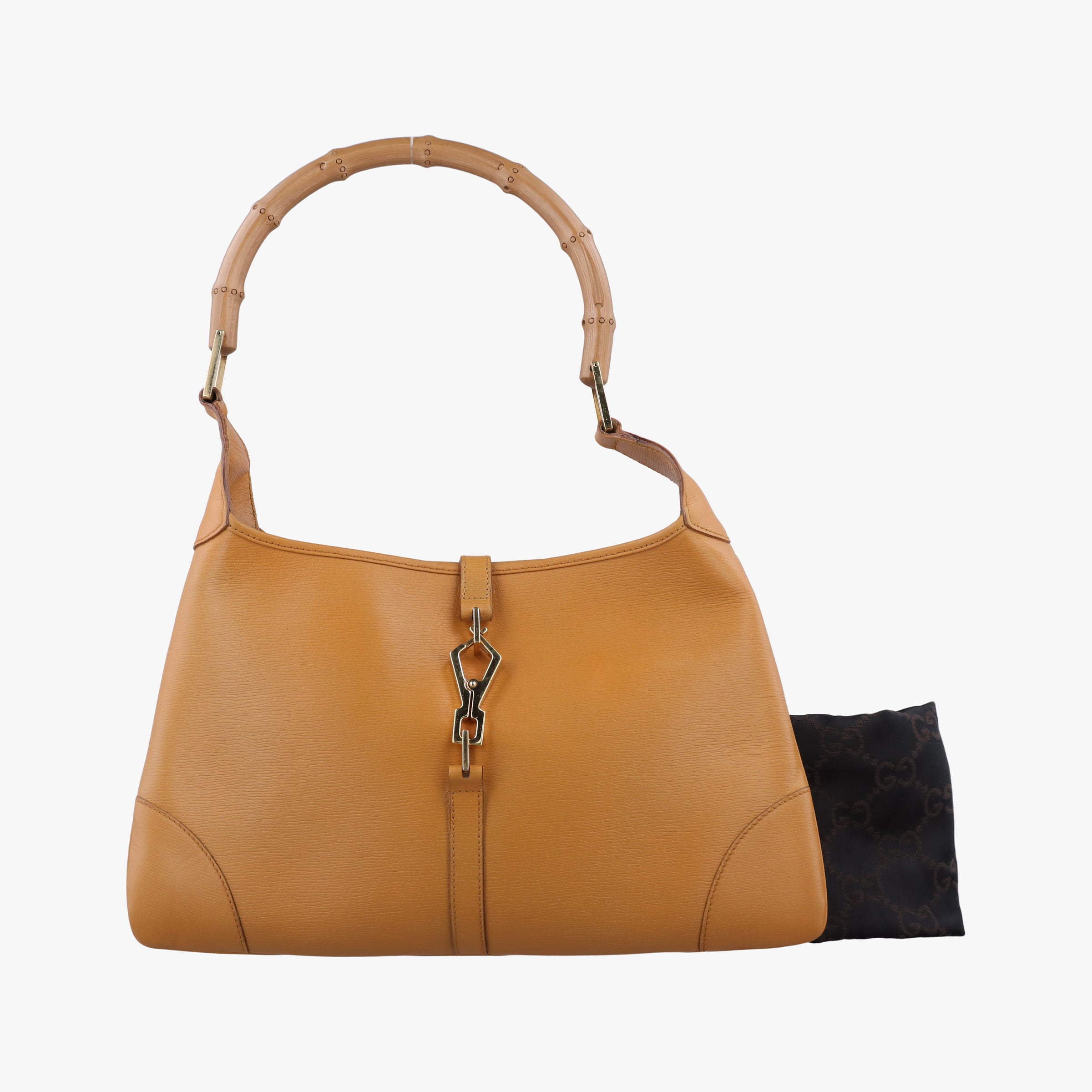 Pre-owned Gucci Bamboo Jackie Yellow Leather 001.40 shoulderbag | stylenewstar