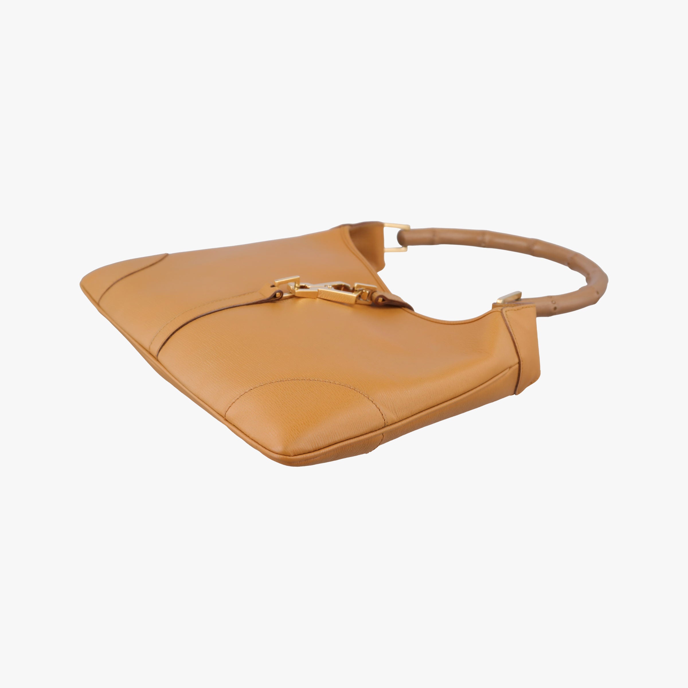 Pre-owned Gucci Bamboo Jackie Yellow Leather 001.40 shoulderbag | stylenewstar