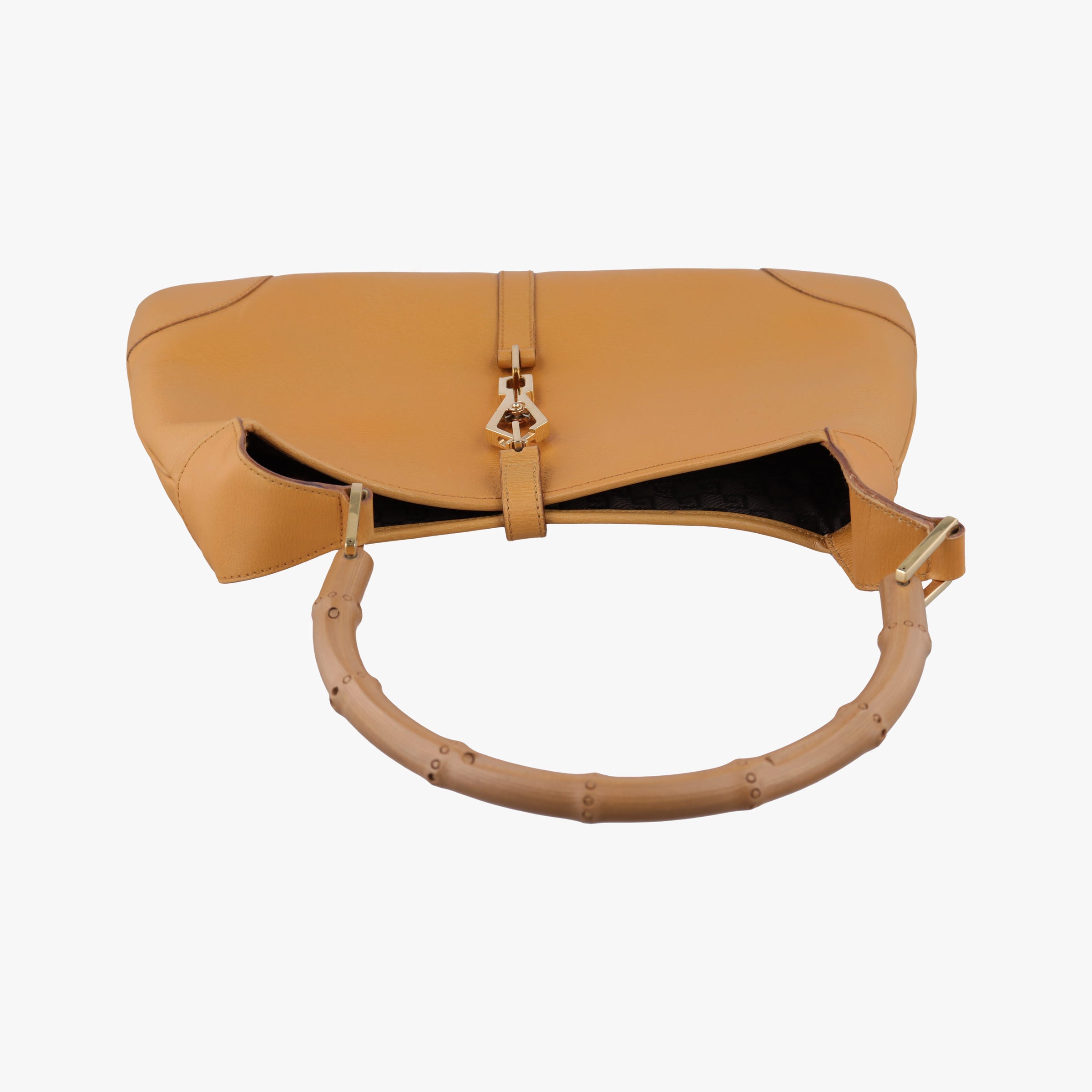 Pre-owned Gucci Bamboo Jackie Yellow Leather 001.40 shoulderbag | stylenewstar