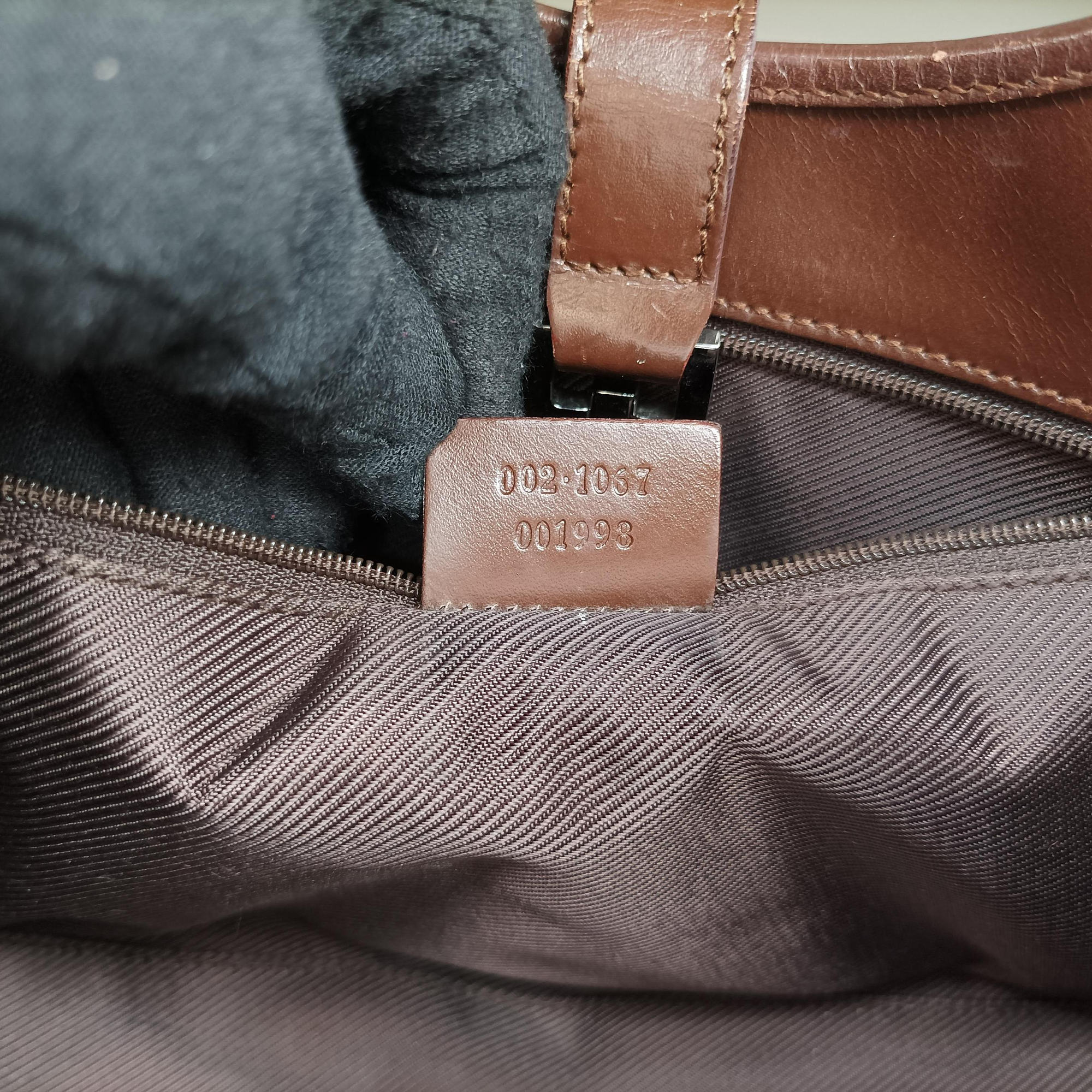 Pre-owned Gucci Jackie Brown canvas 002.10 shoulderbag | stylenewstar