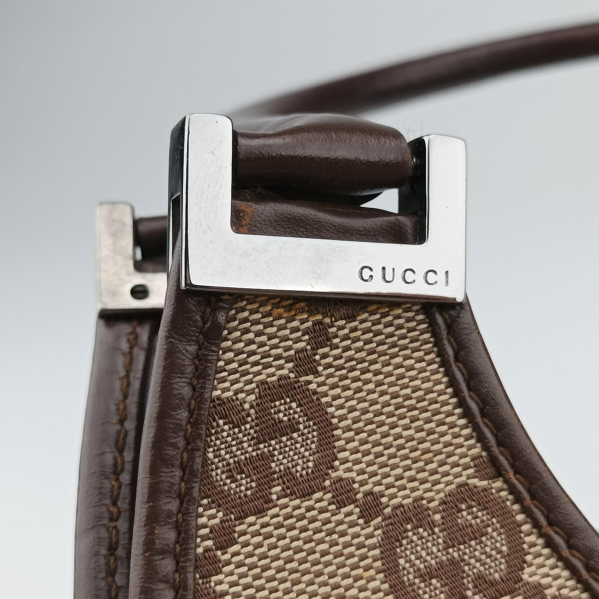Pre-owned Gucci Jackie Brown canvas 002.10 shoulderbag | stylenewstar
