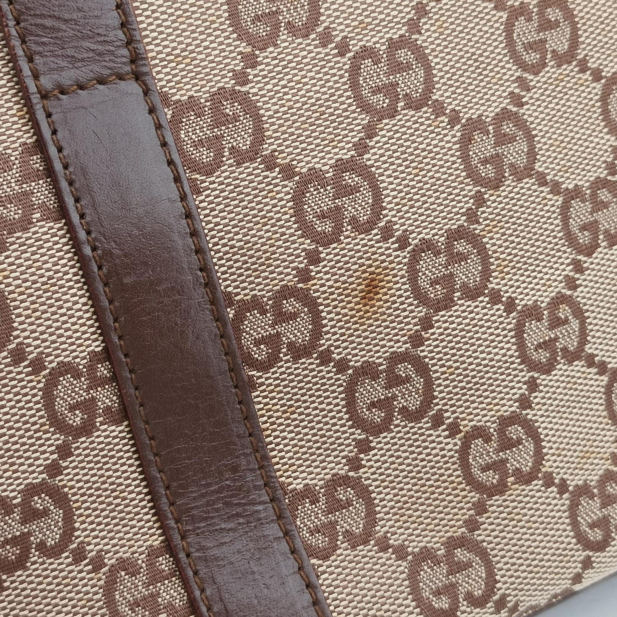 Pre-owned Gucci Jackie Brown canvas 002.10 shoulderbag | stylenewstar