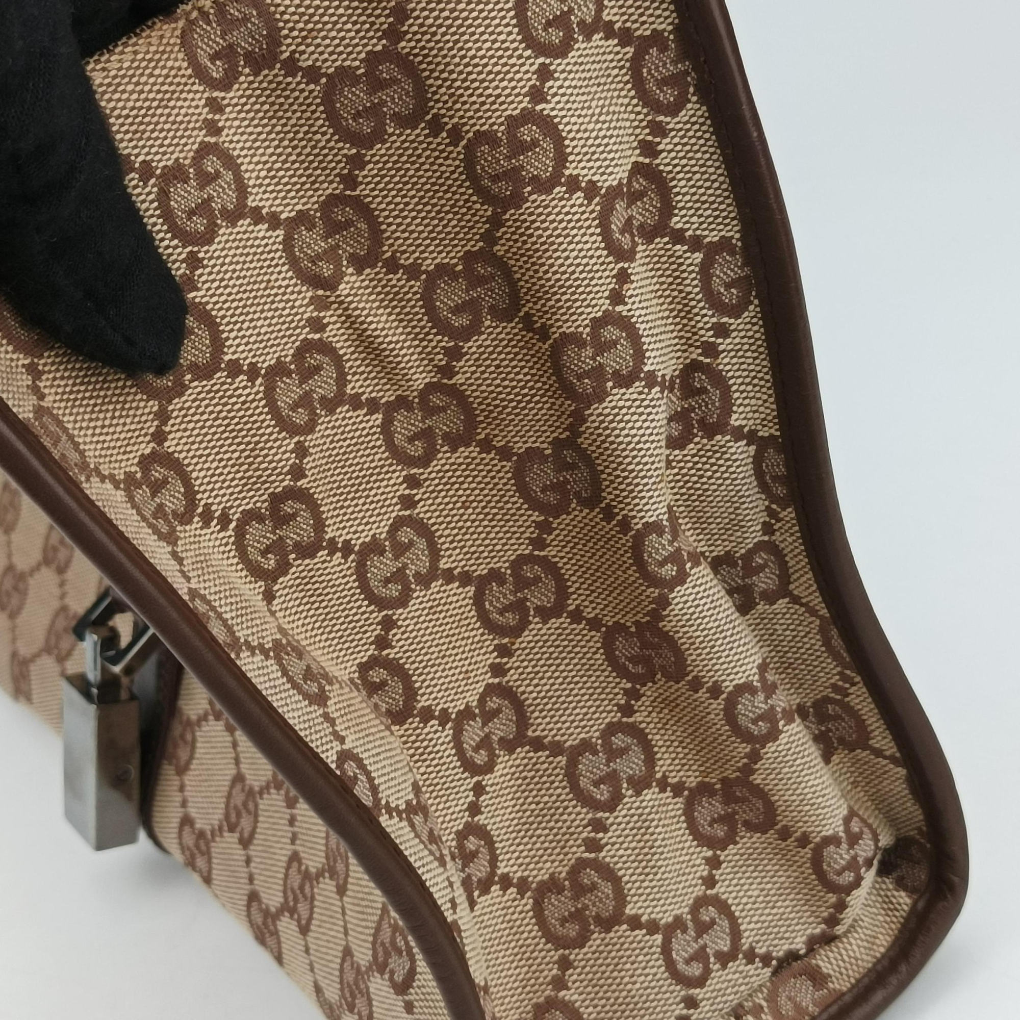 Pre-owned Gucci Jackie Brown canvas 002.10 shoulderbag | stylenewstar