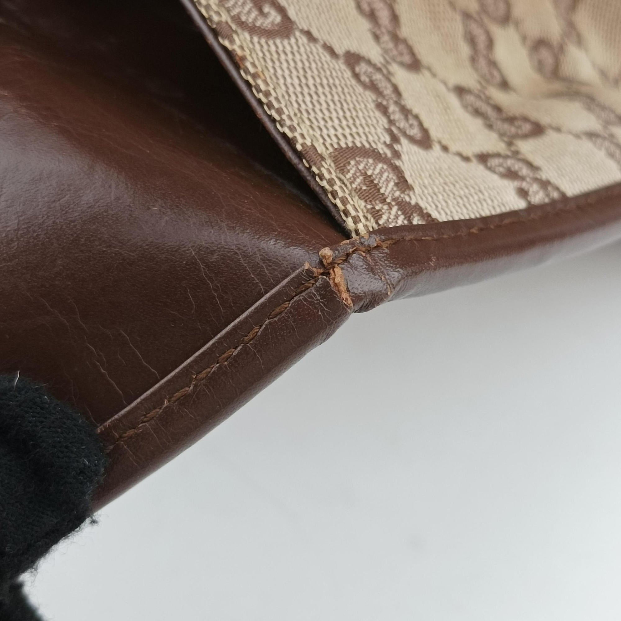 Pre-owned Gucci Jackie Brown canvas 002.10 shoulderbag | stylenewstar