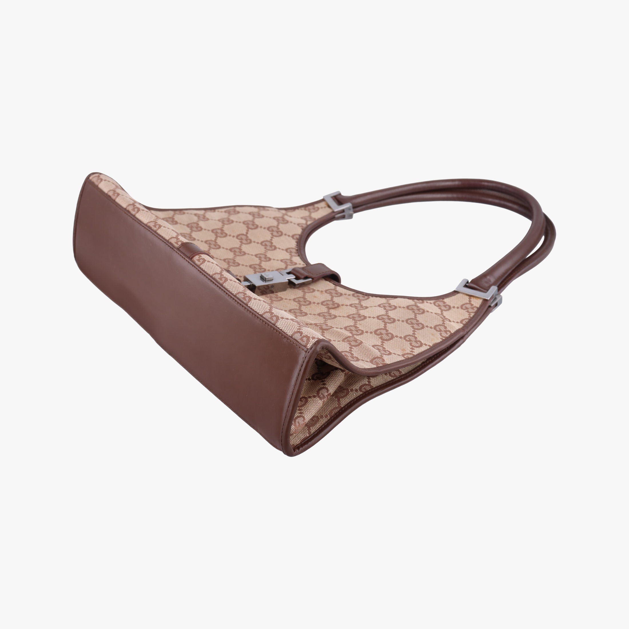 Pre-owned Gucci Jackie Brown canvas 002.10 shoulderbag | stylenewstar
