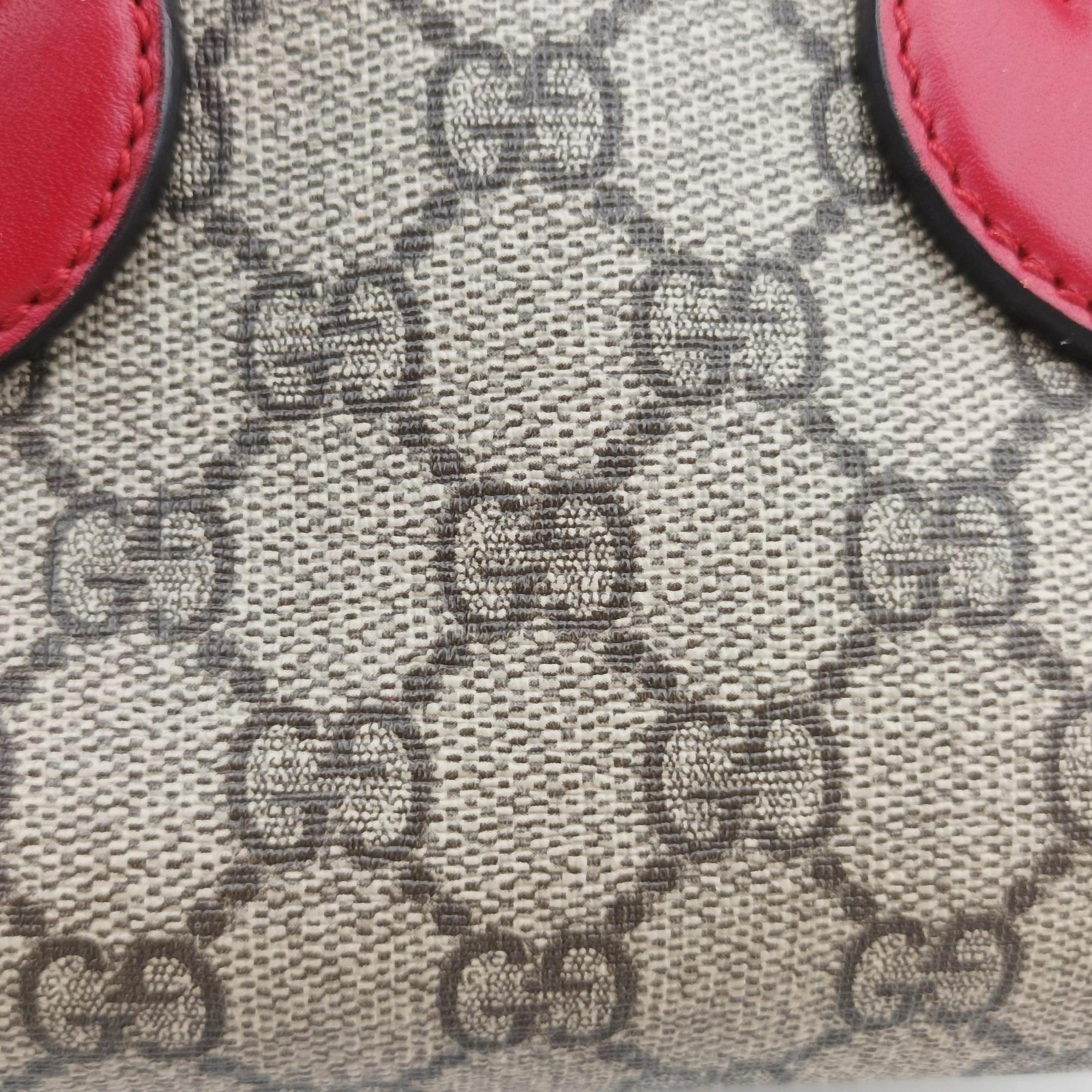 Secondhand Gucci GG SUPREME Beige x Red x Pink PVC coated canvas×leather 432123 shoulderbag | stylenewstar