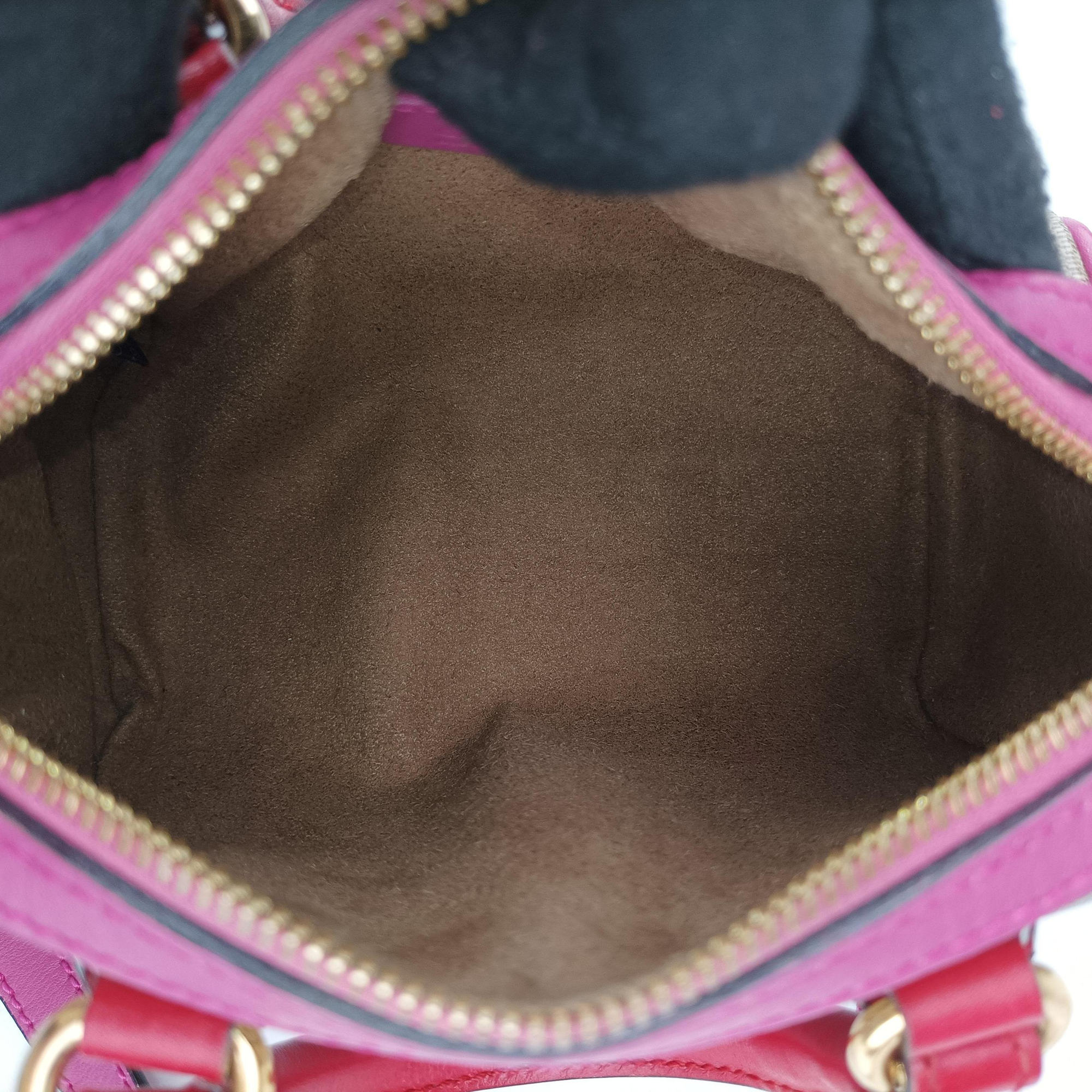 Secondhand Gucci GG SUPREME Beige x Red x Pink PVC coated canvas×leather 432123 shoulderbag | stylenewstar