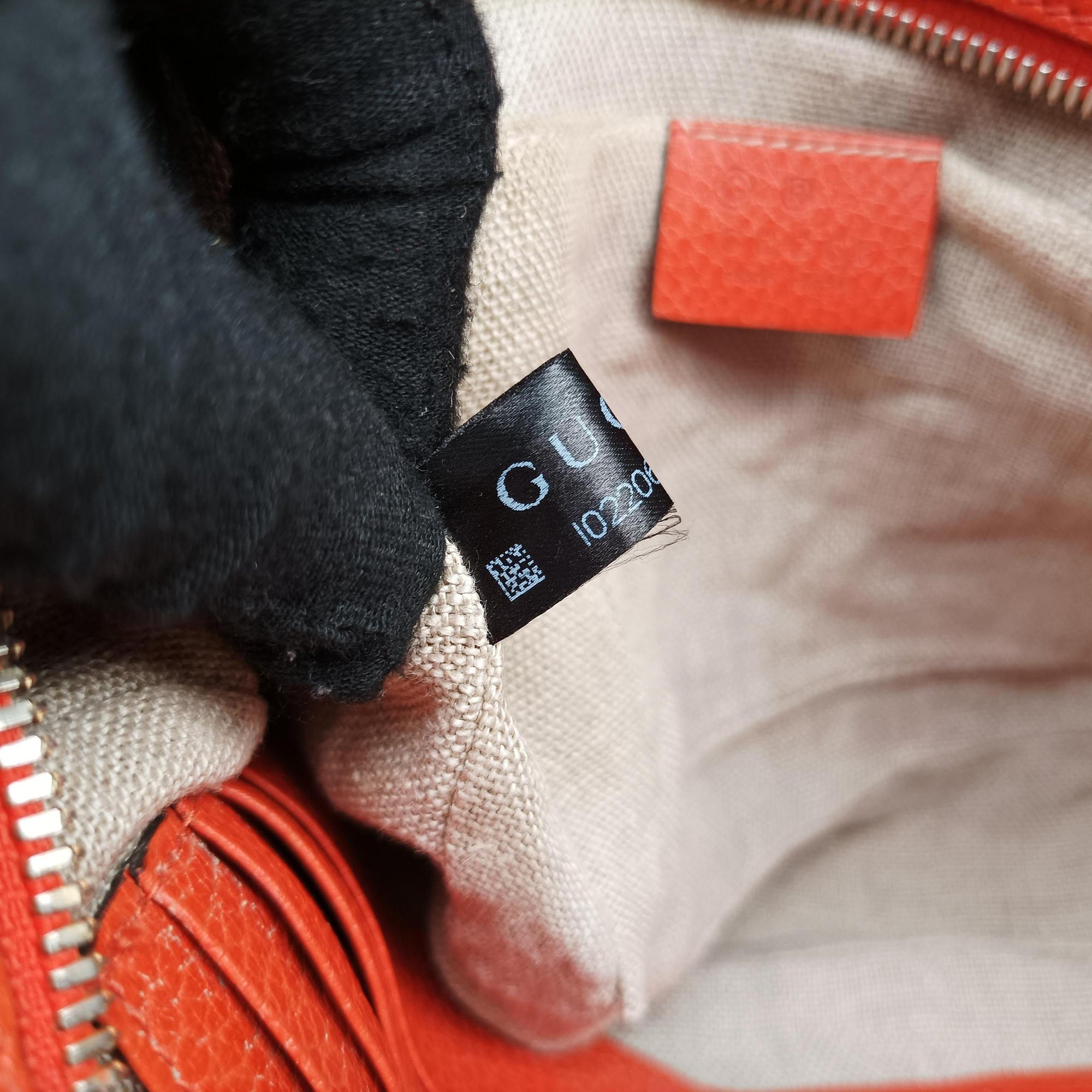 Pre-owned Gucci Bree Microguccissima beige×orange canvas×leather 449413 shoulderbag | stylenewstar