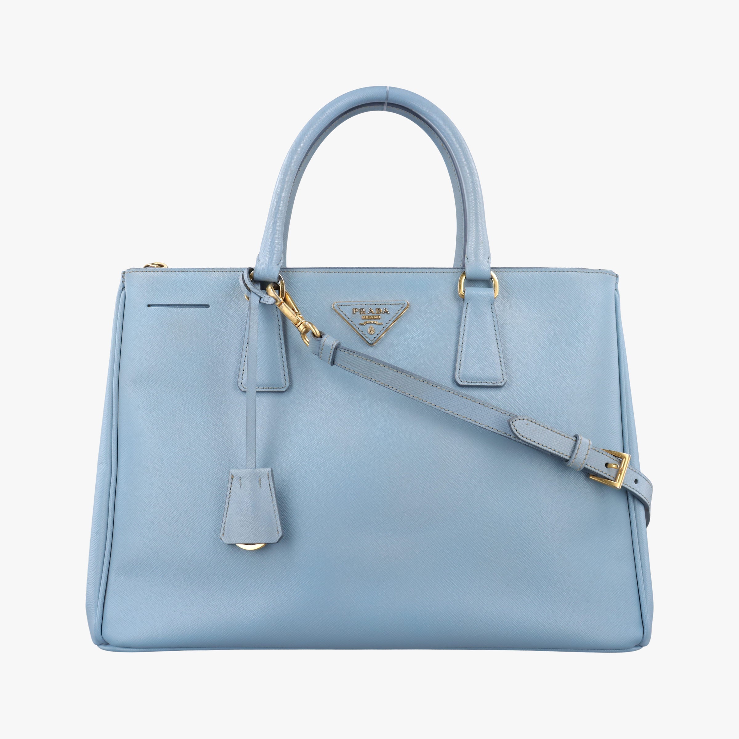 Vintage Prada Galleria Blue SAFFIANO Leather BN1801 shoulderbag | stylenewstar