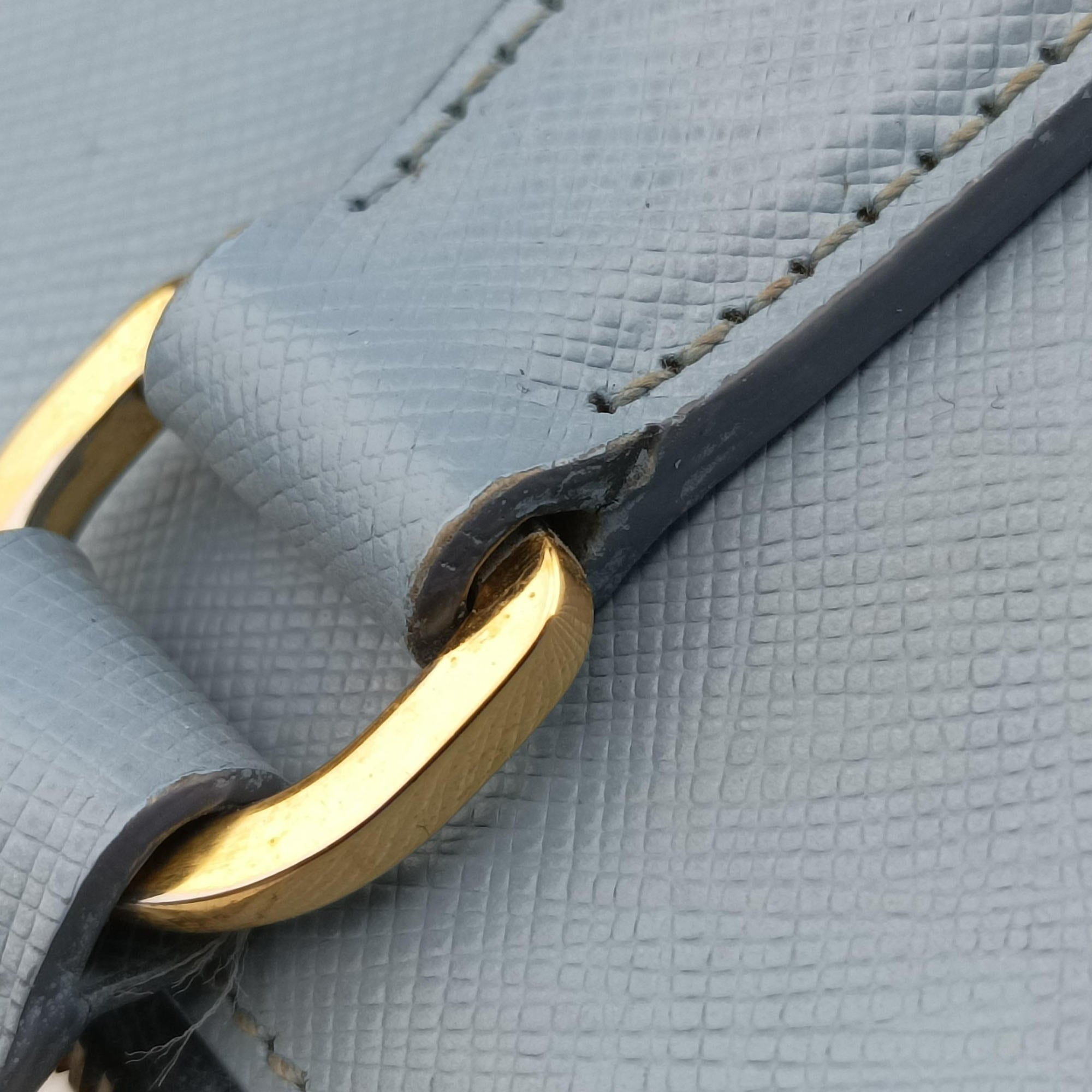 Vintage Prada Galleria Blue SAFFIANO Leather BN1801 shoulderbag | stylenewstar