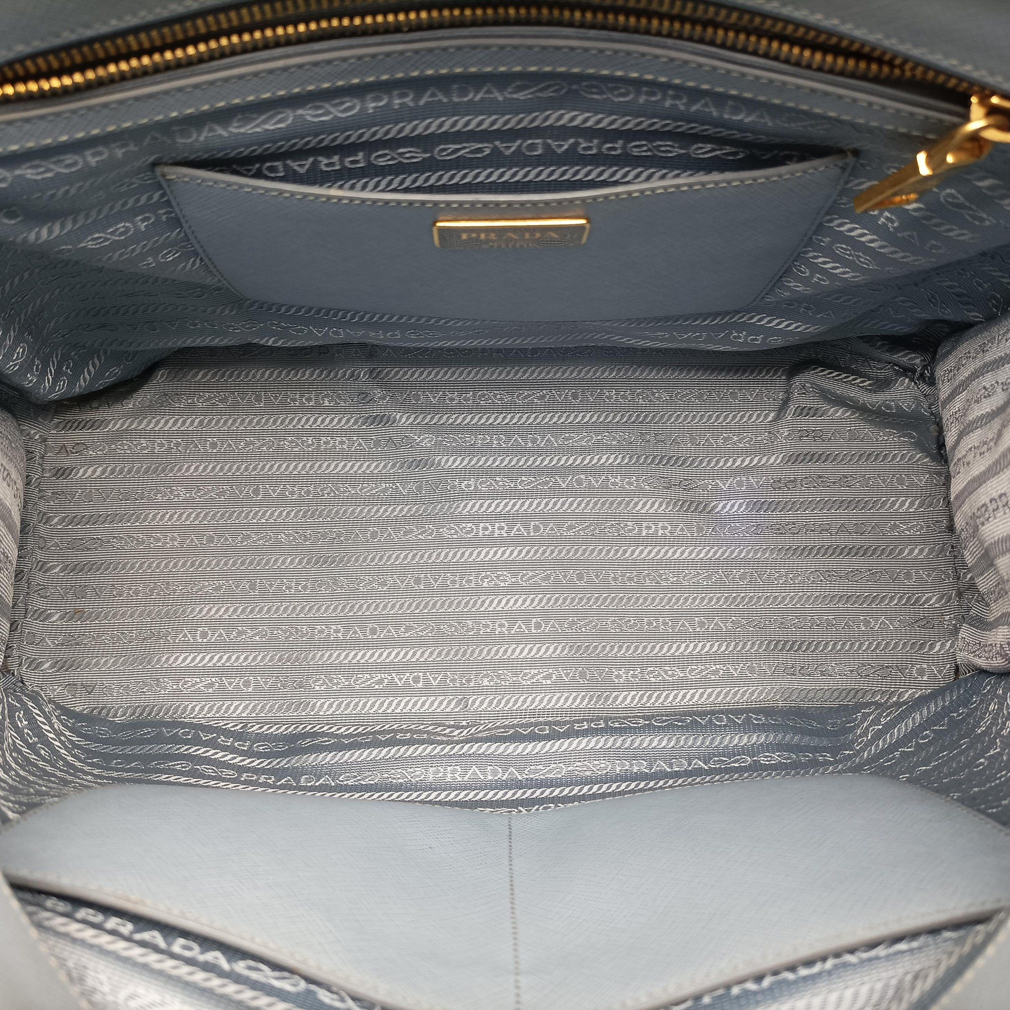 Vintage Prada Galleria Blue SAFFIANO Leather BN1801 shoulderbag | stylenewstar