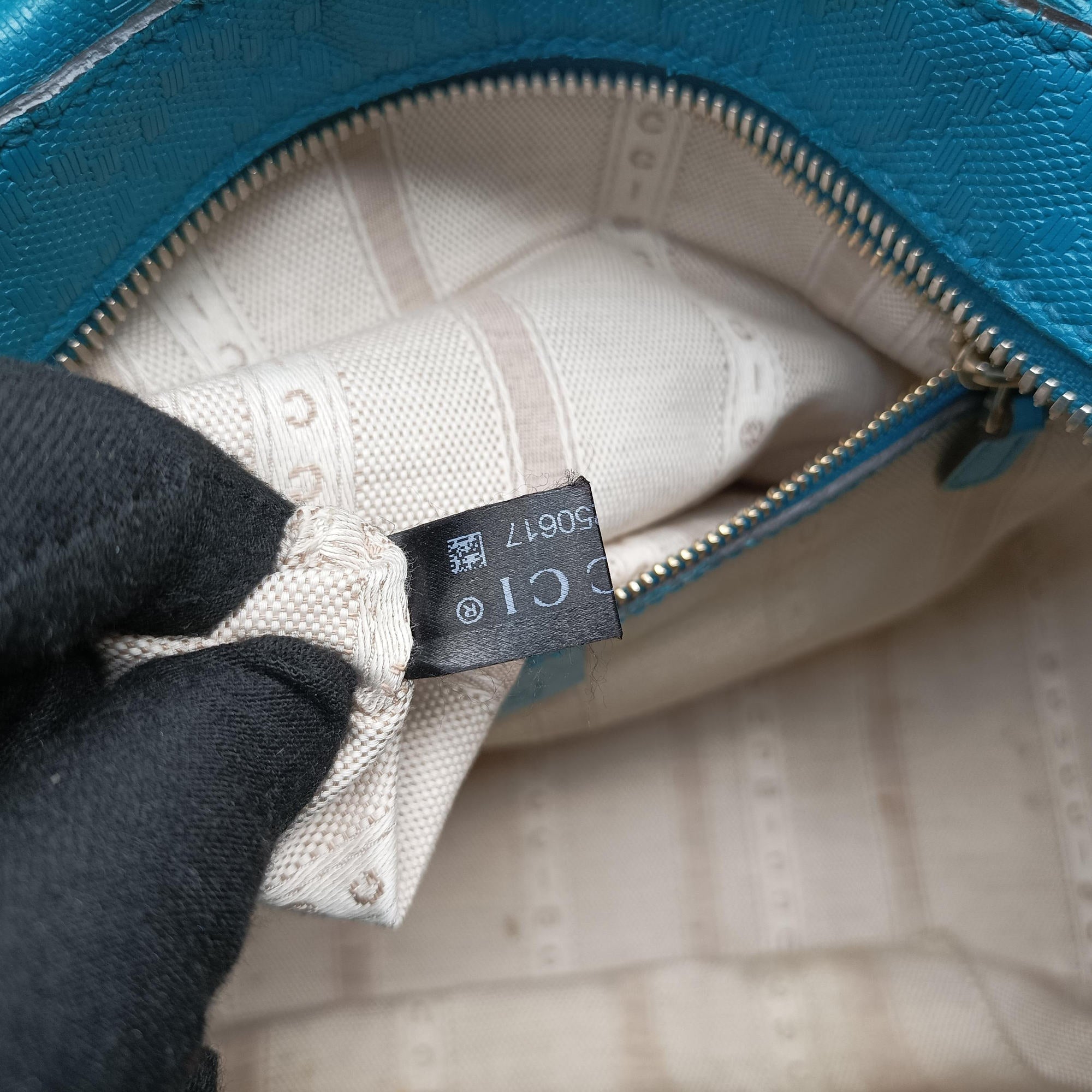 Secondhand Gucci Bright Diamante Blue Leather 354224 shoulderbag | stylenewstar
