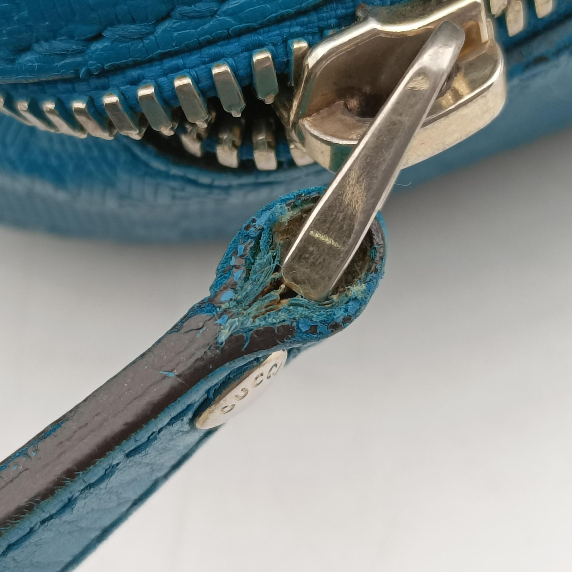 Secondhand Gucci Bright Diamante Blue Leather 354224 shoulderbag | stylenewstar