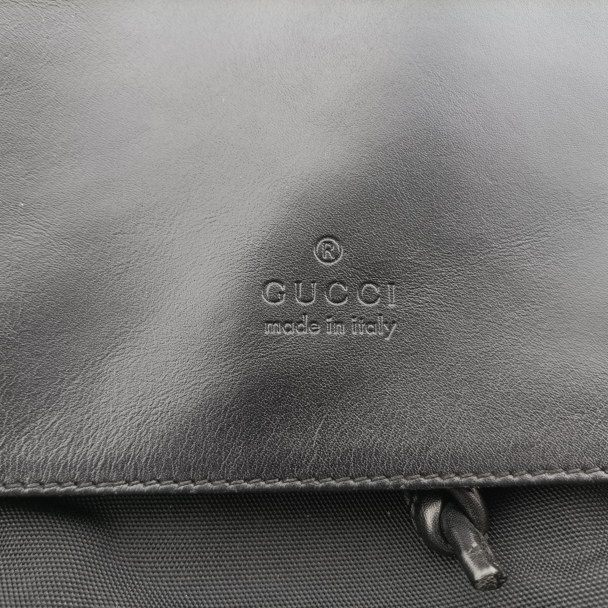 Vintage Gucci Logo motif Black nylon×leather 003.02 backpack/rucksack | stylenewstar