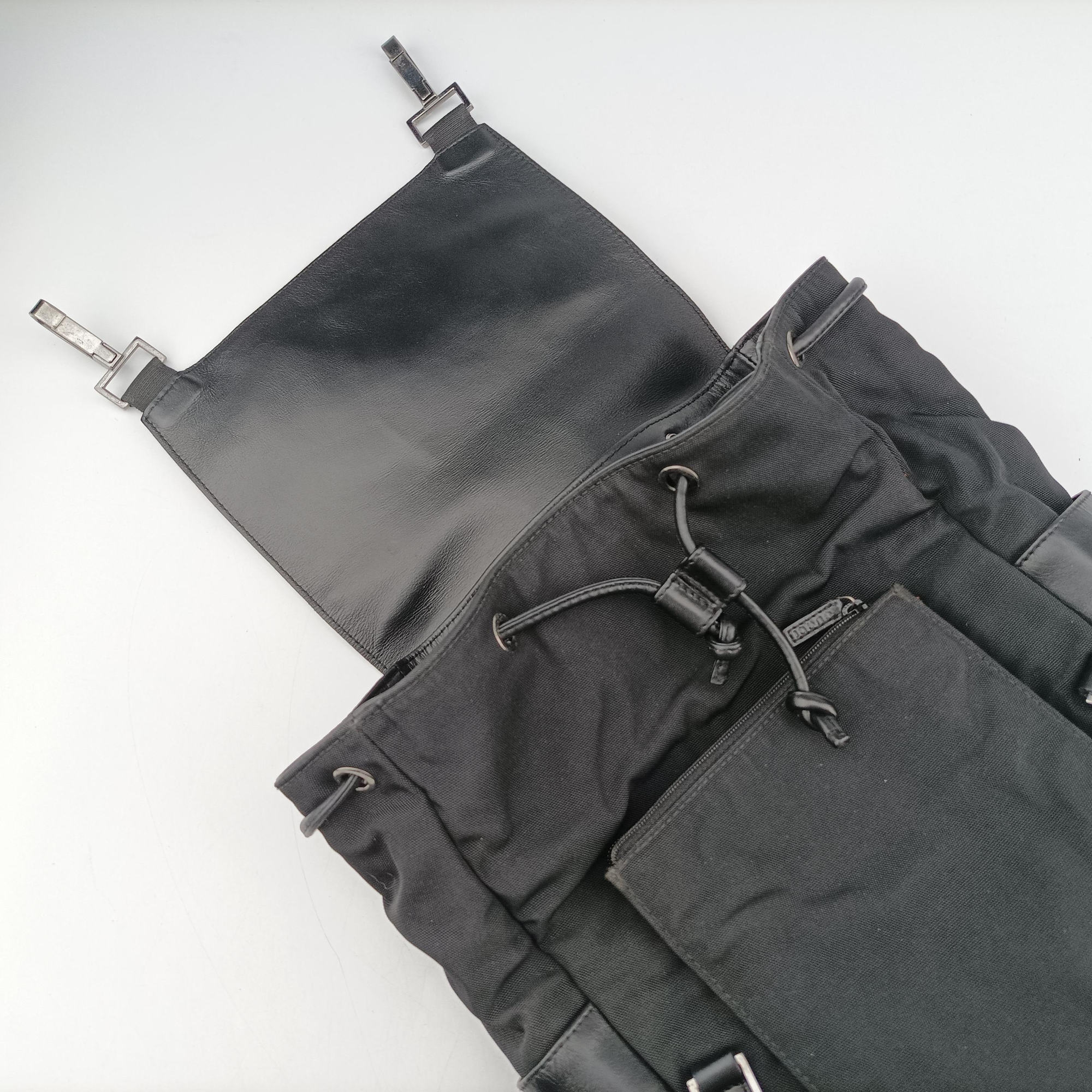 Vintage Gucci Logo motif Black nylon×leather 003.02 backpack/rucksack | stylenewstar
