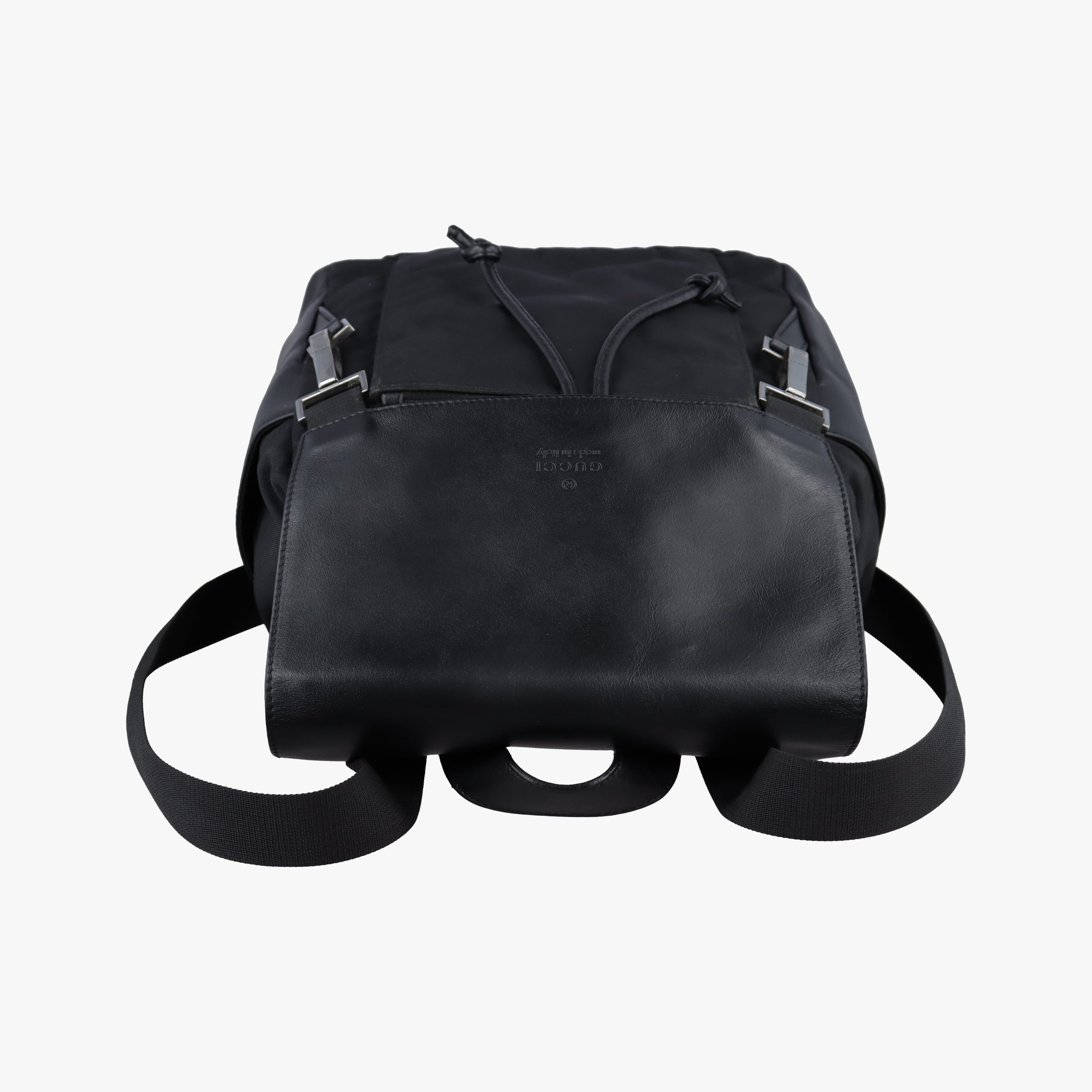 Vintage Gucci Logo motif Black nylon×leather 003.02 backpack/rucksack | stylenewstar
