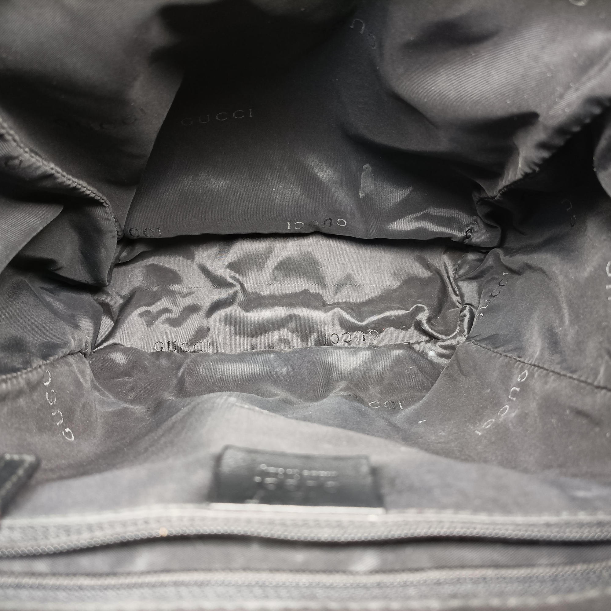 Vintage Gucci Logo motif Black nylon×leather 003.02 backpack/rucksack | stylenewstar