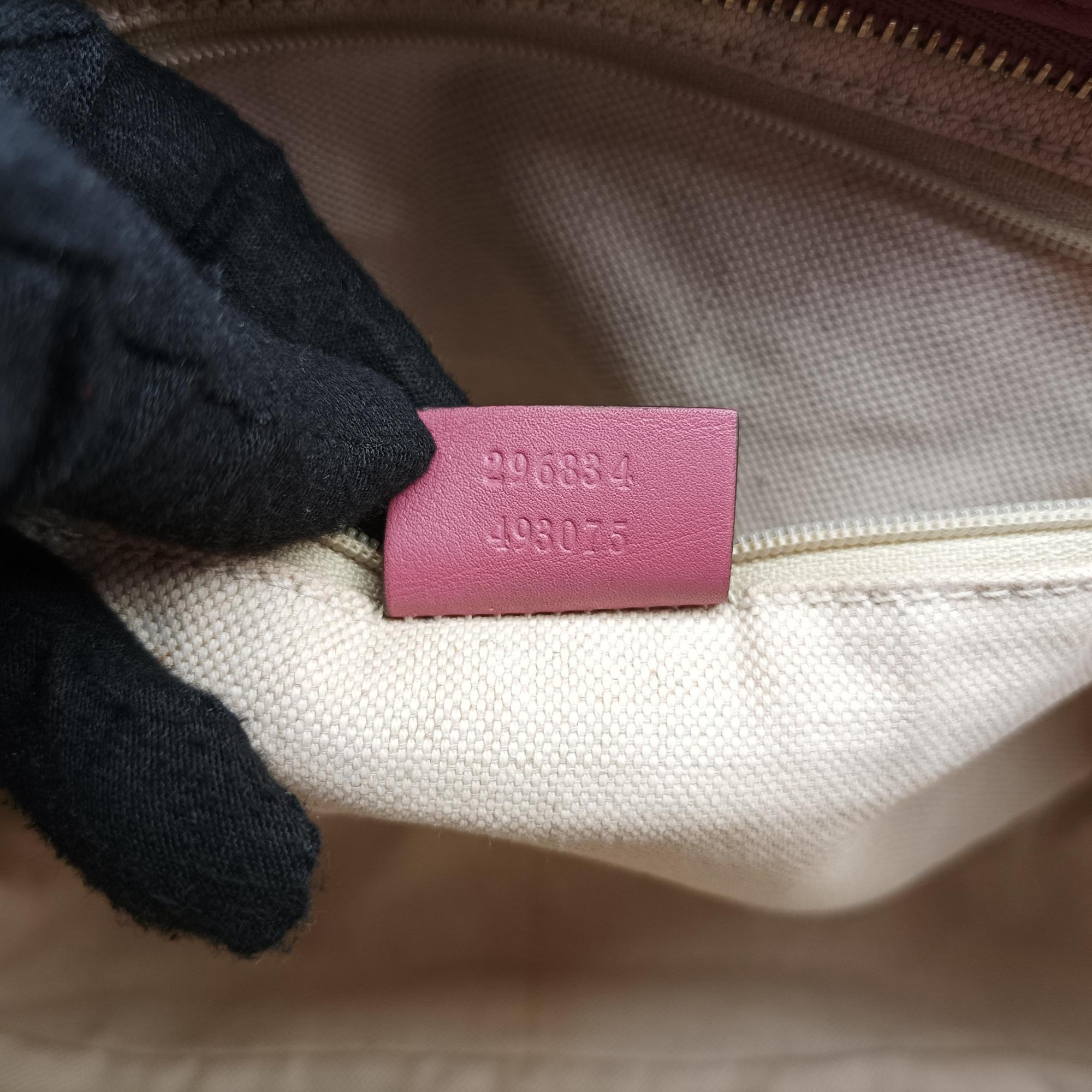 Pre-owned Gucci Sukey Pink Leather 296834 shoulderbag | stylenewstar