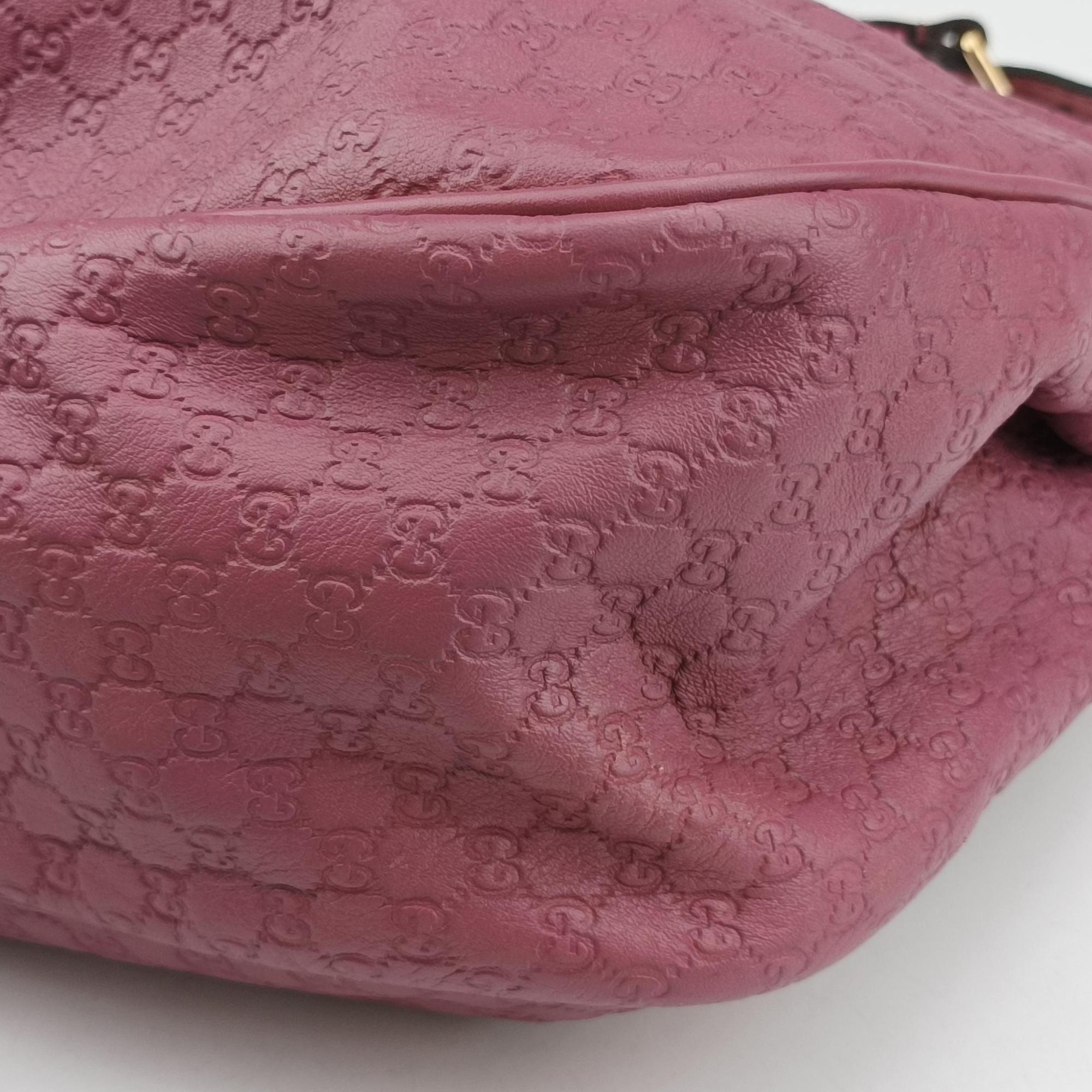 Pre-owned Gucci Sukey Pink Leather 296834 shoulderbag | stylenewstar