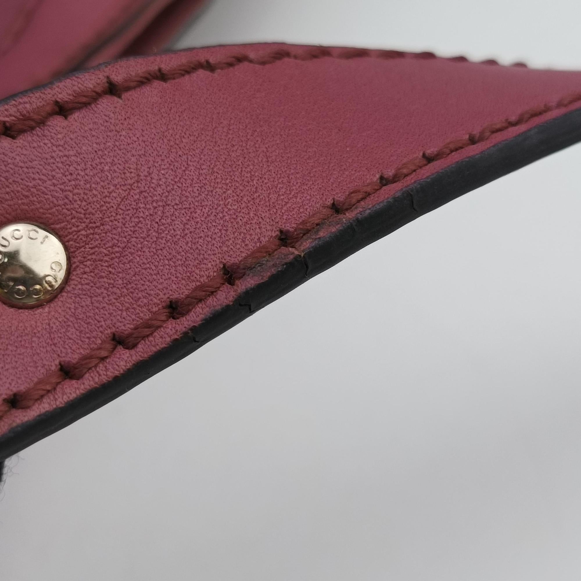 Pre-owned Gucci Sukey Pink Leather 296834 shoulderbag | stylenewstar