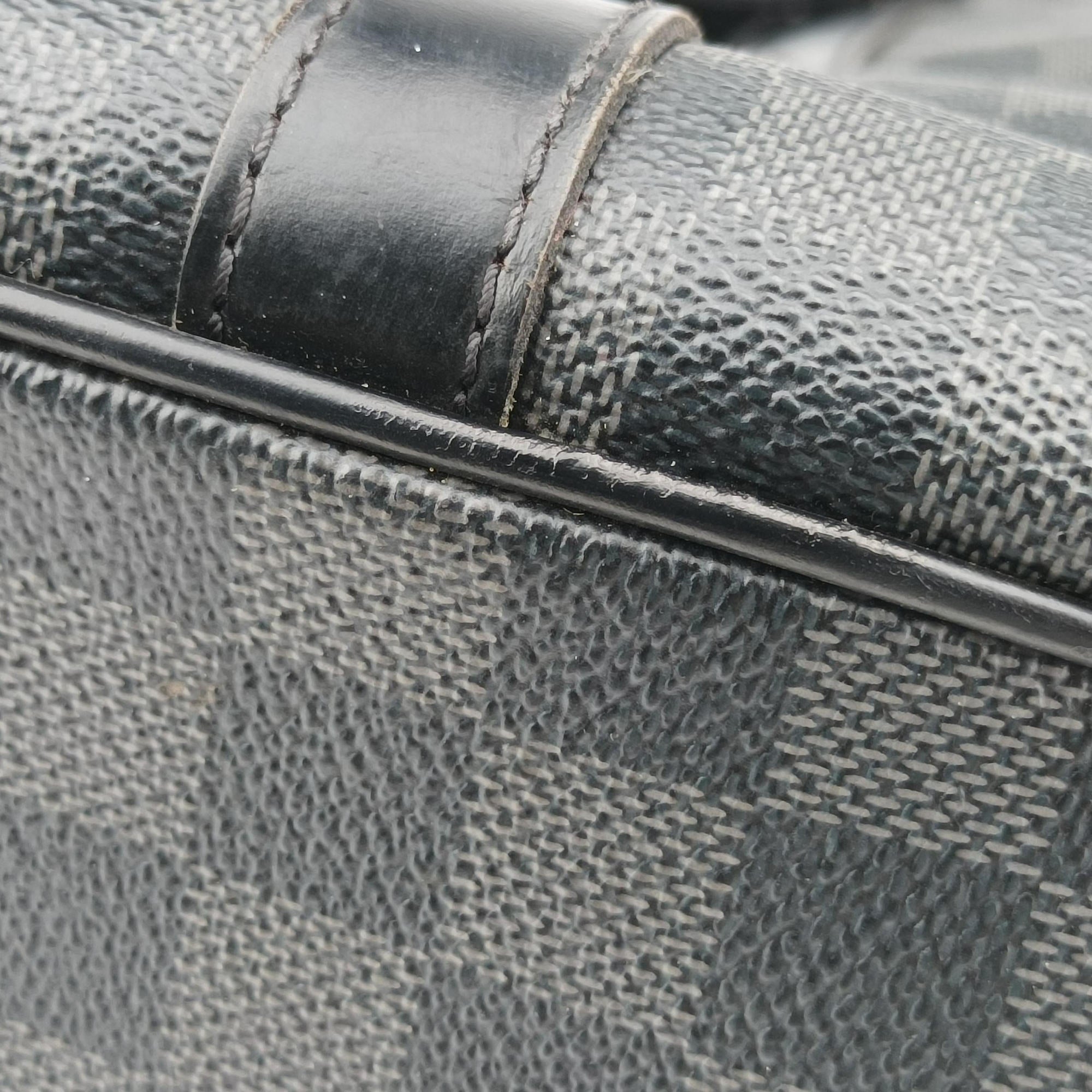 Pre-owned Louis Vuitton Tadao Noir Damier Graphite N51192 handbag | stylenewstar