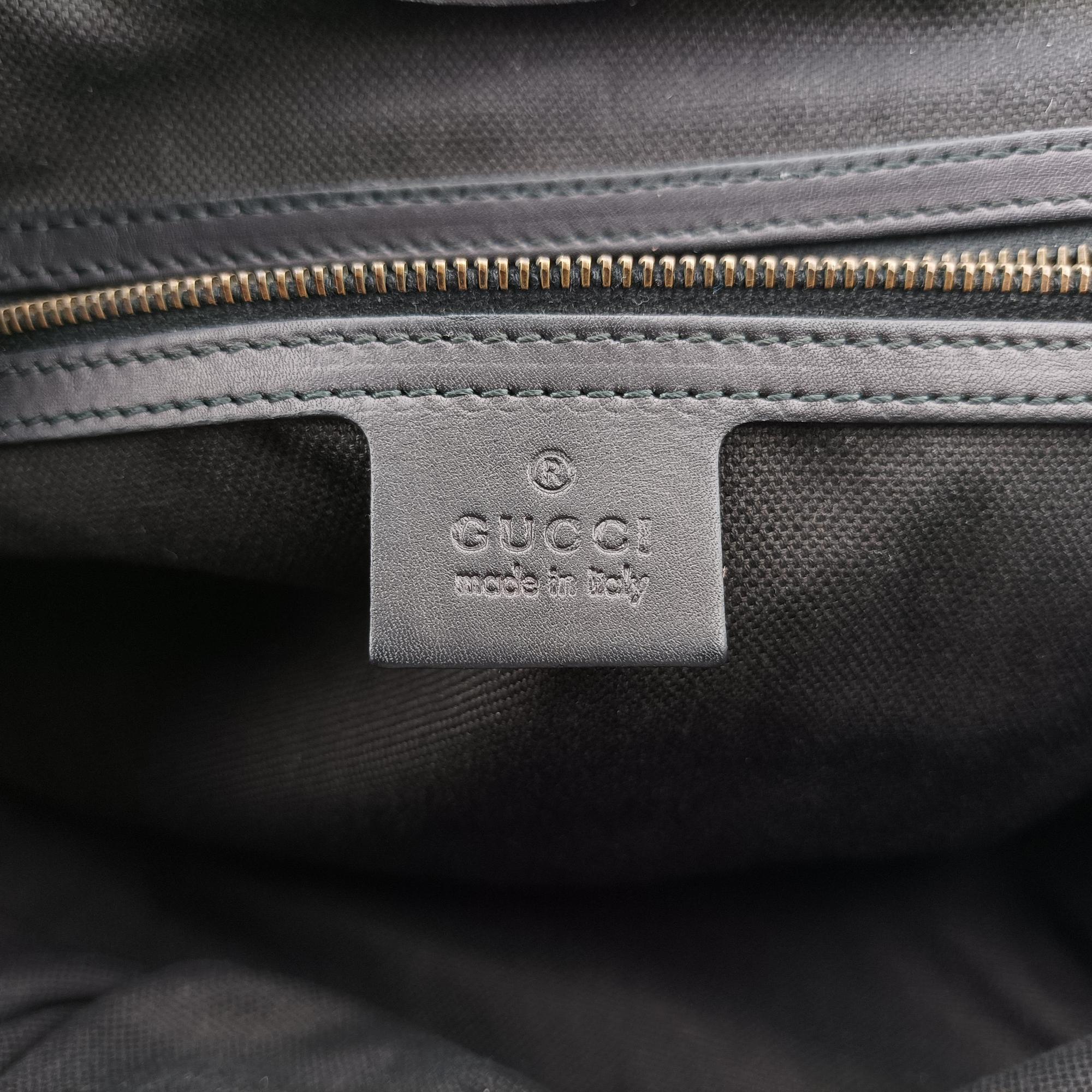 Pre-owned Gucci Brocade Soft Stirrup Tote Black velour 296856 shoulderbag | stylenewstar