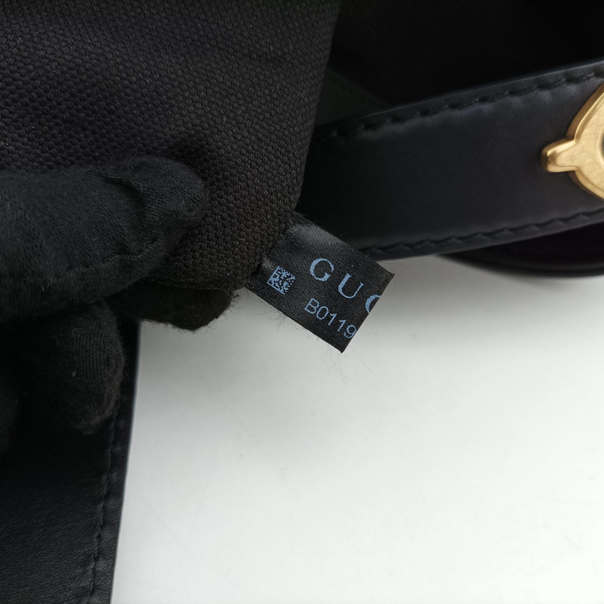Pre-owned Gucci Brocade Soft Stirrup Tote Black velour 296856 shoulderbag | stylenewstar
