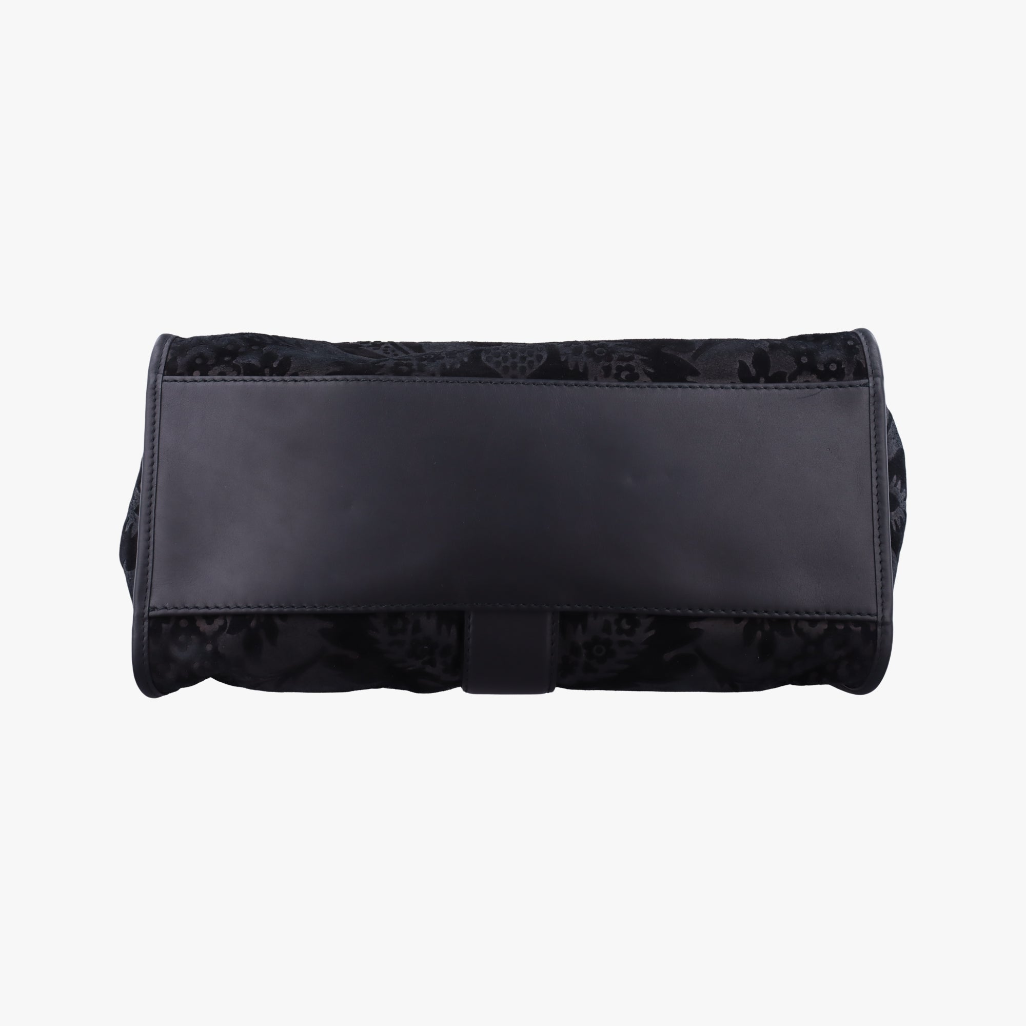 Pre-owned Gucci Brocade Soft Stirrup Tote Black velour 296856 shoulderbag | stylenewstar