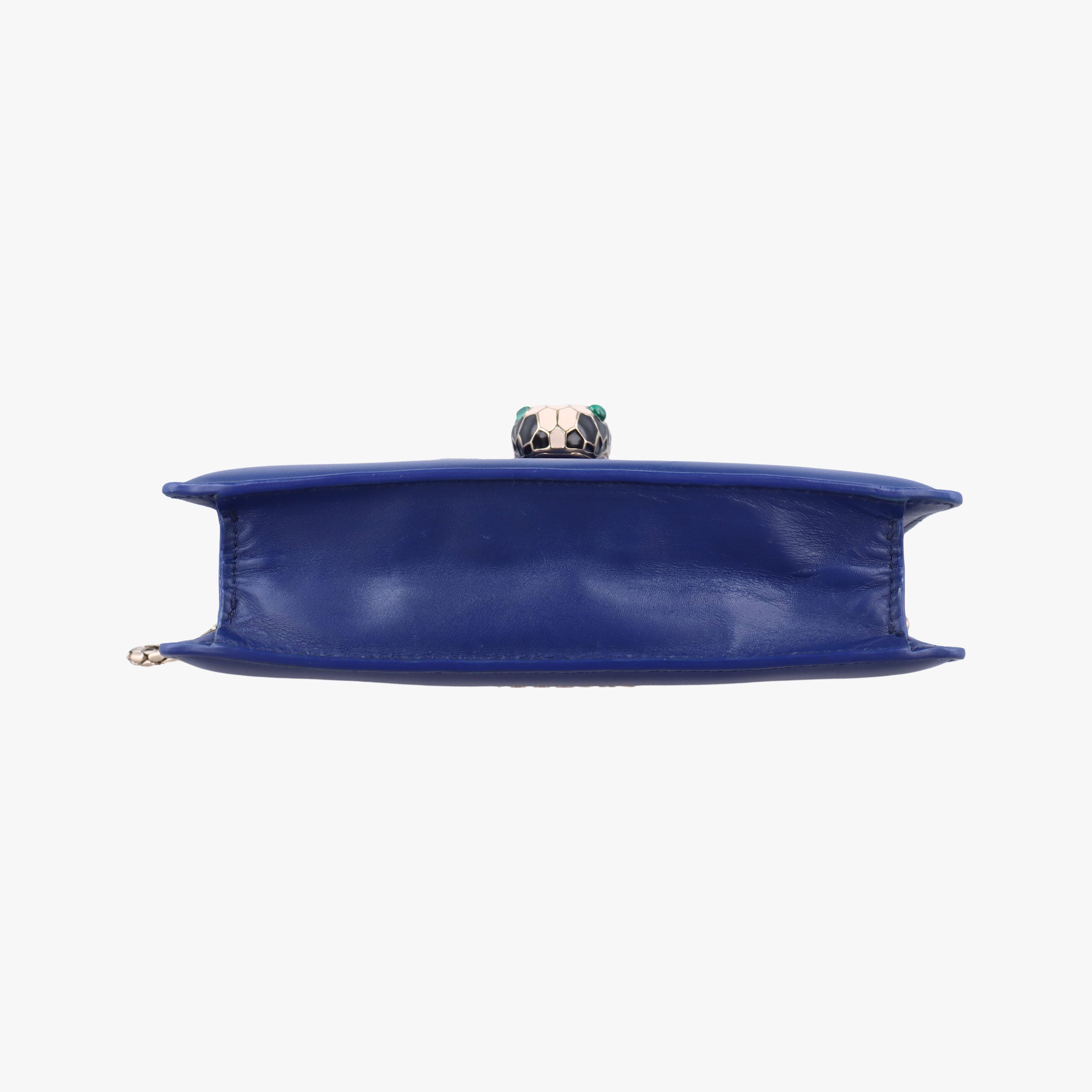 Pre-owned Bvlgari Serpenti Blue Galuchat Skin×Leather  shoulderbag | stylenewstar