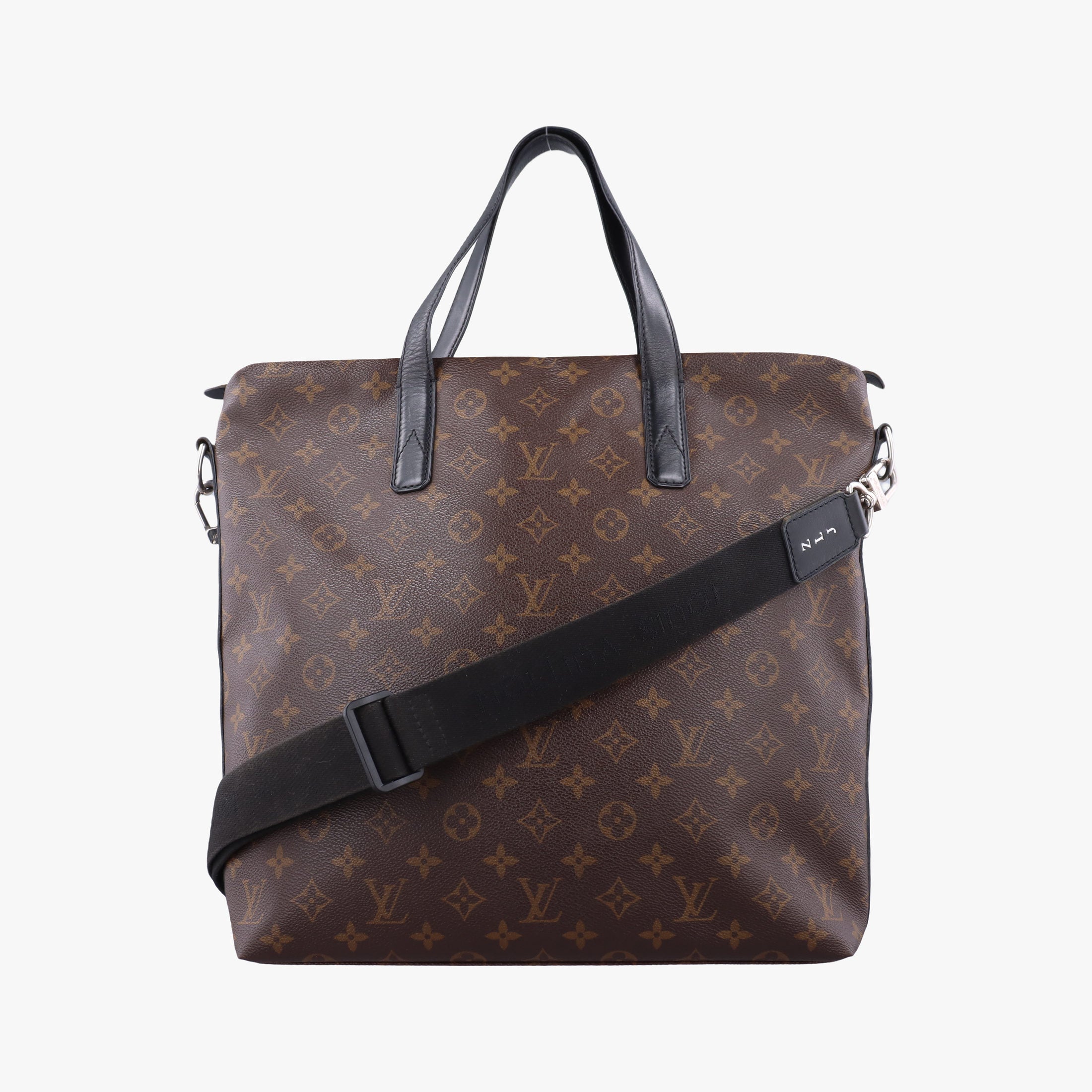 Pre-owned Louis Vuitton KITAN Brown×black Monogram Macassar M40388 shoulderbag | stylenewstar